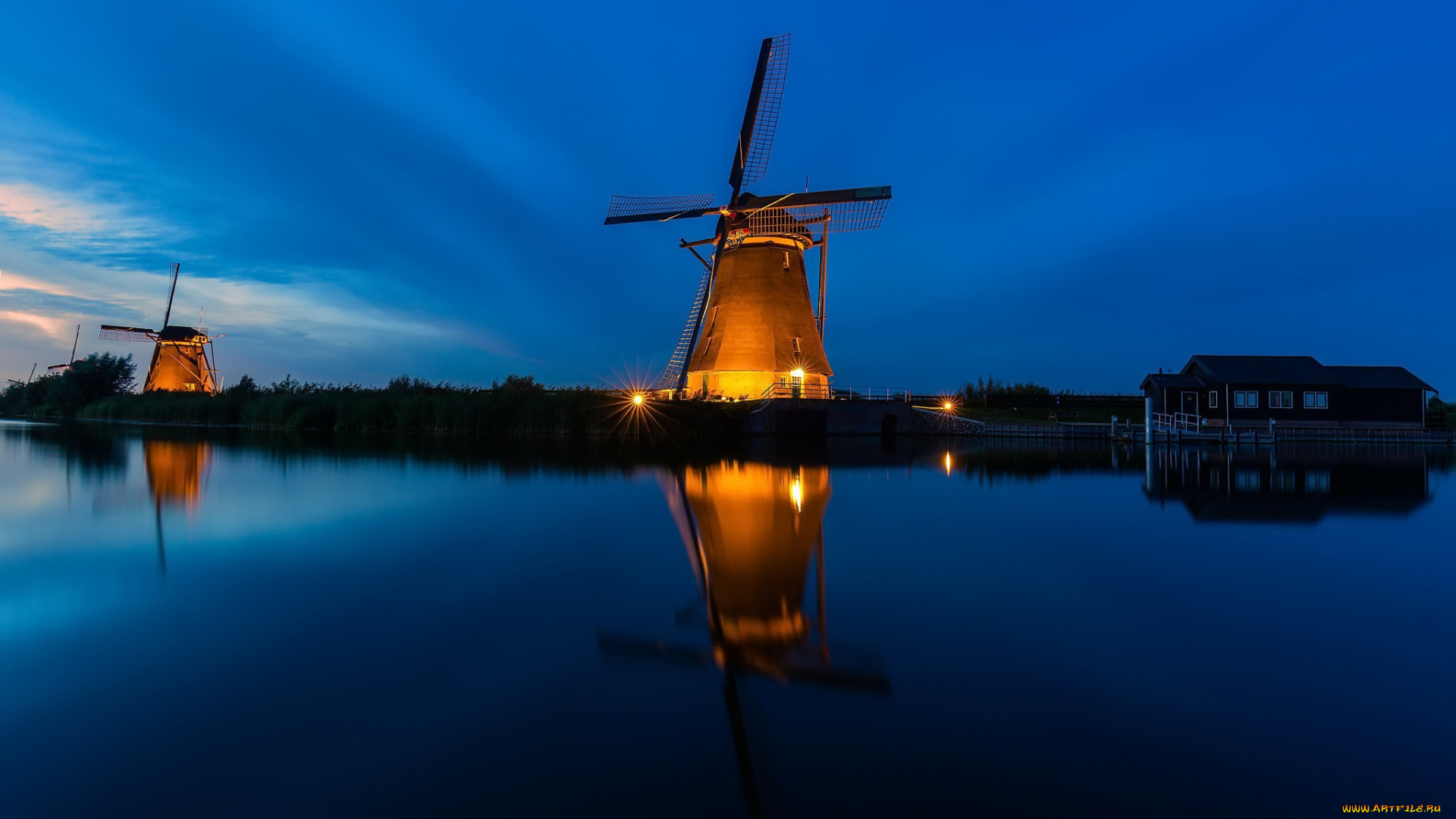 windmills, in, kinderdijk, netherlands, разное, мельницы, windmills, in, kinderdijk
