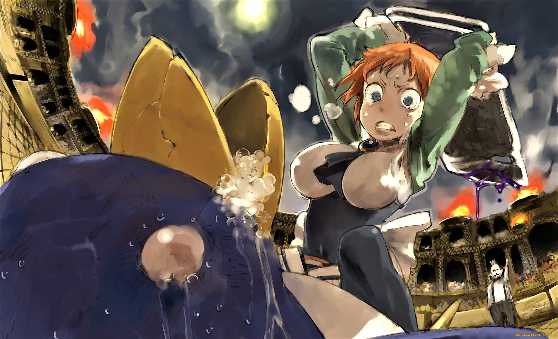 disgaea, 2, , cursed, memories, видео, игры, девушка, бой, пингвин, арена