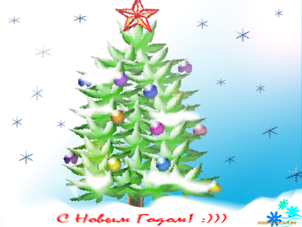 Ёлка, праздничные, векторная, графика, новый, год