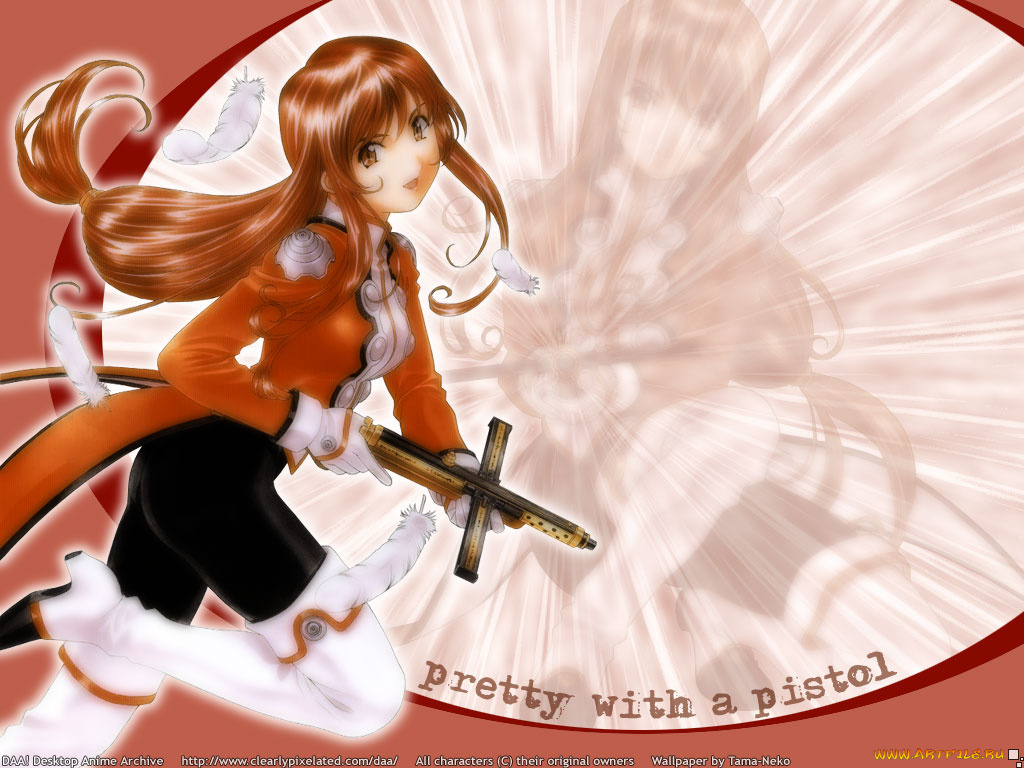 аниме, weapon, blood, technology