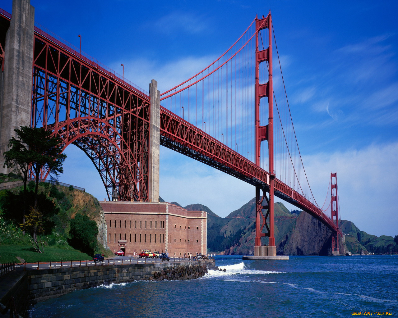 некий, мост, города, сан, франциско, сша