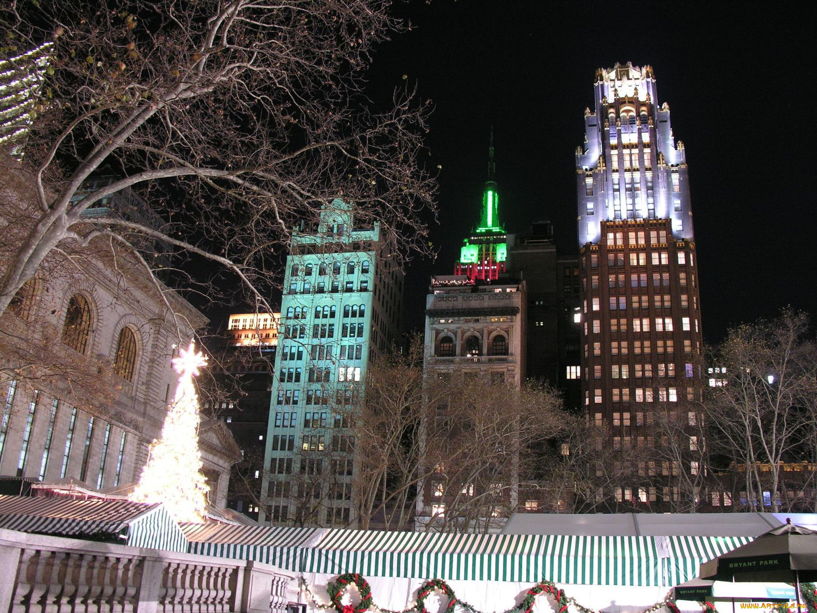 города, огни, ночного