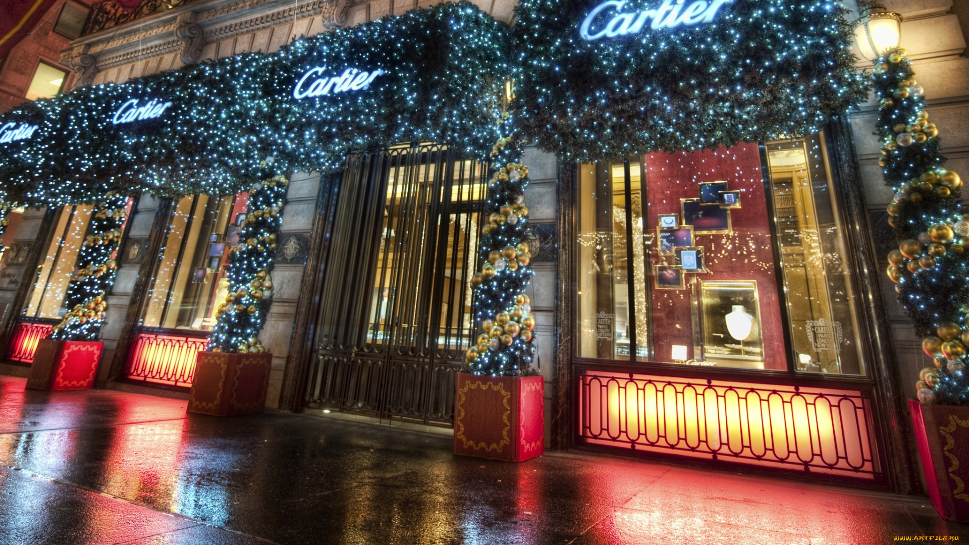 города, огни, ночного