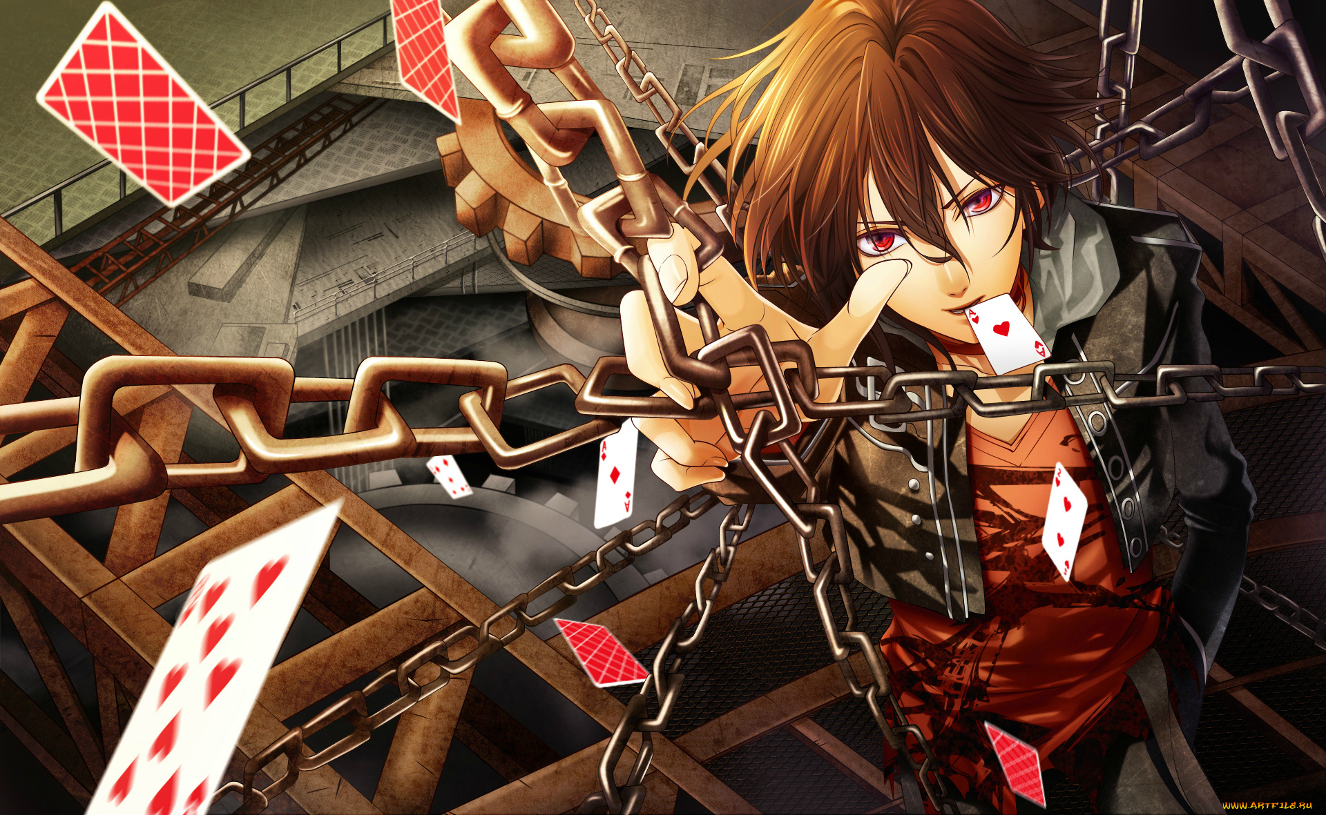 amnesia, visual, novel, аниме, цепи, карты, shin