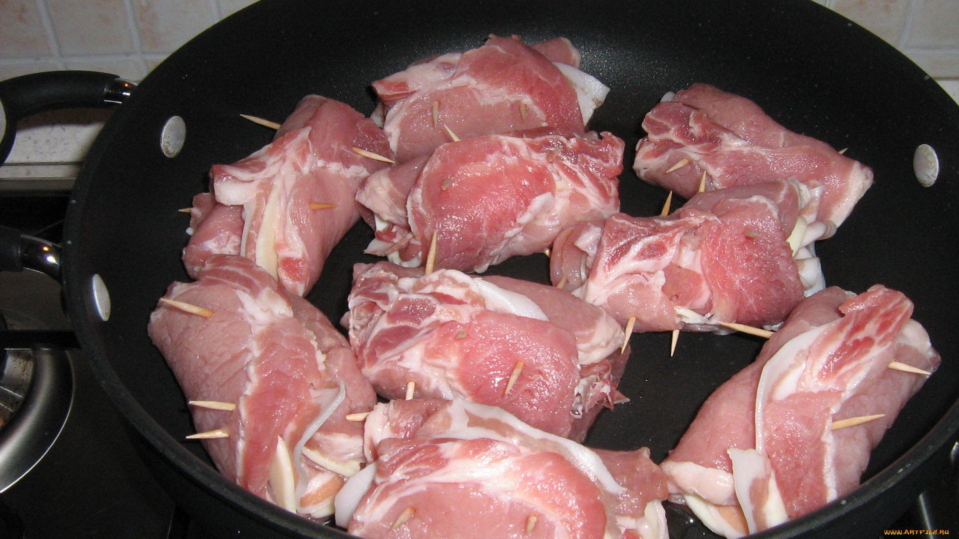 еда, мясные, блюда, сковородка