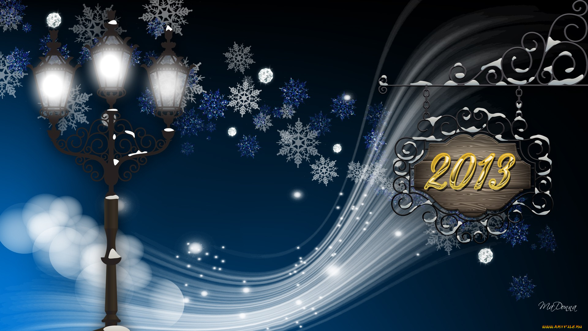 праздничные, векторная, графика, новый, год, фонари