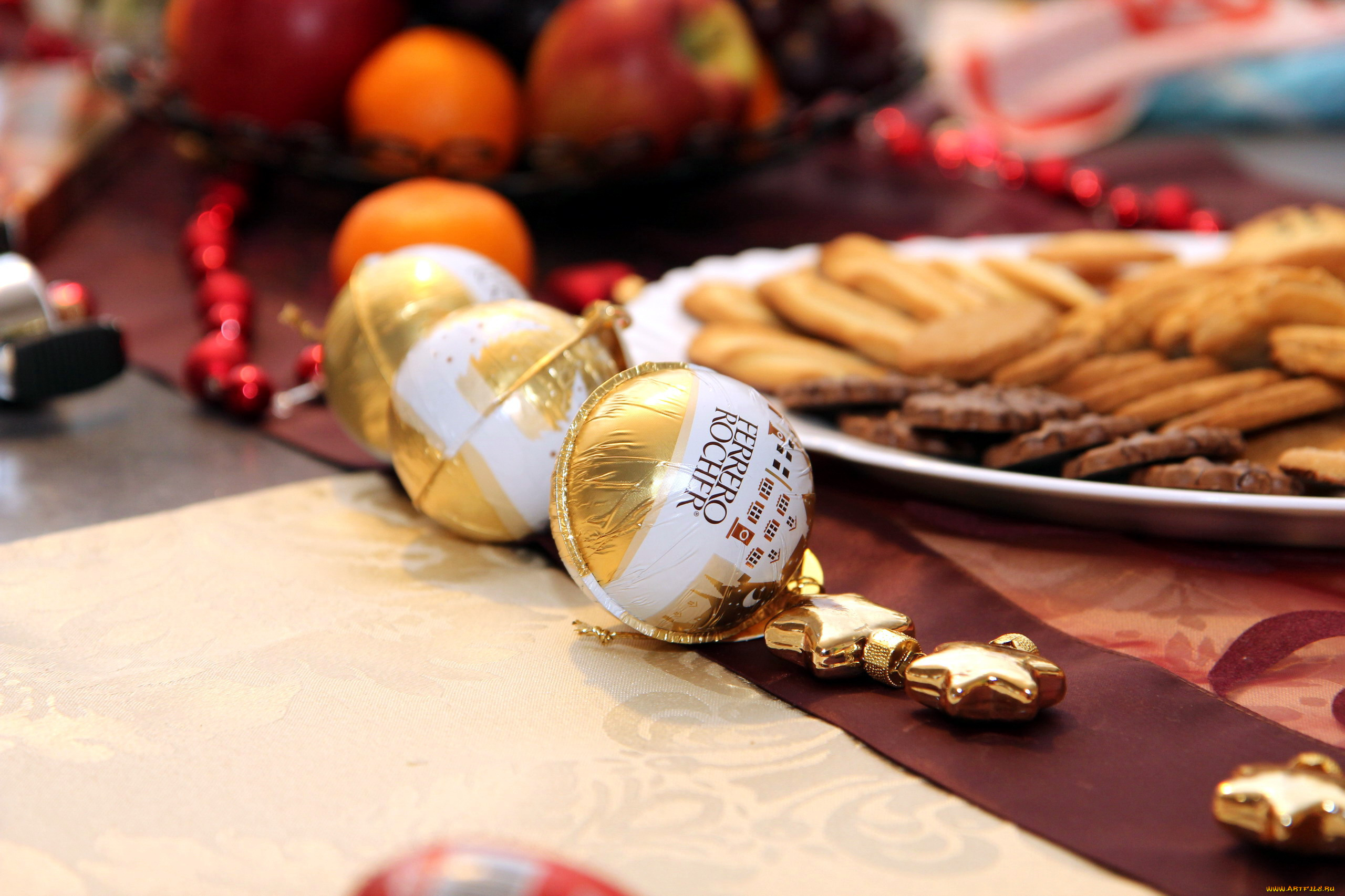 автор, varvarra, праздничные, угощения, печенье, блюдо, игрушки, конфеты