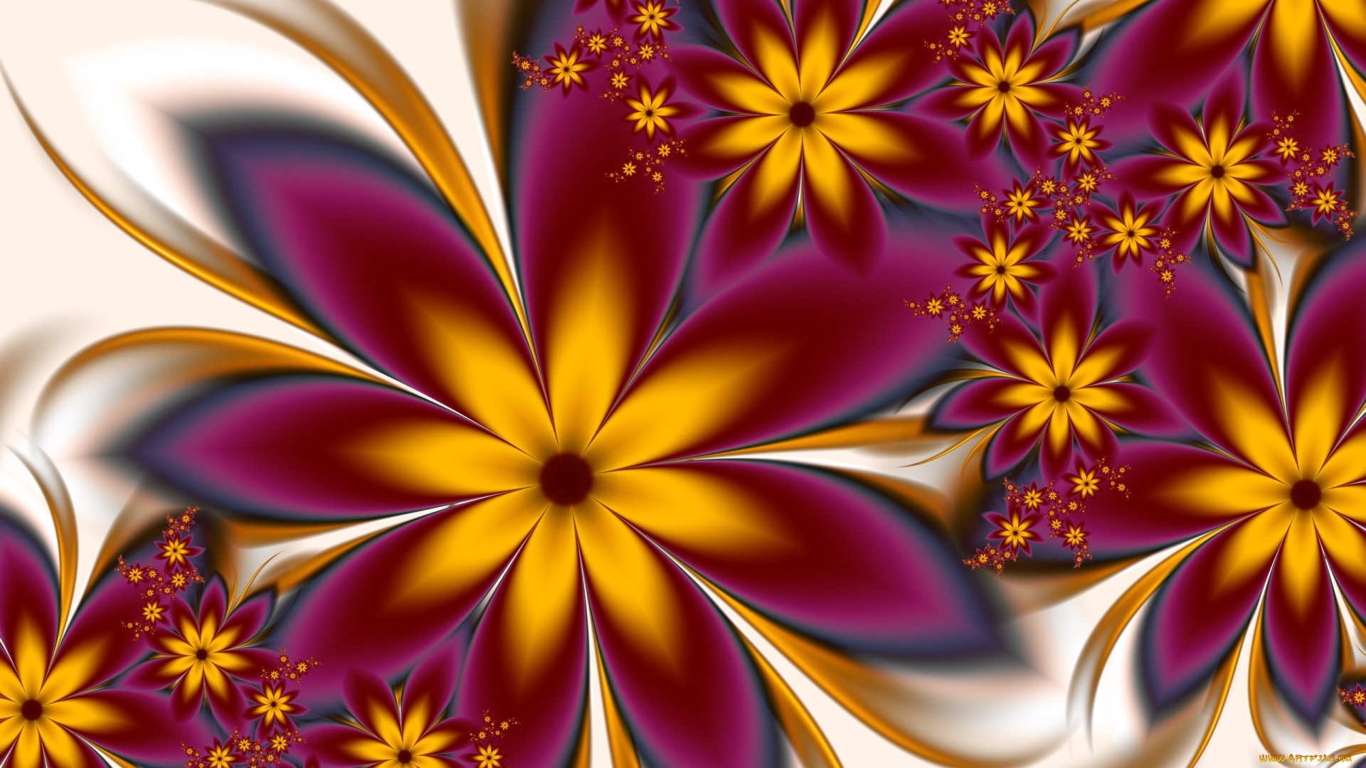 3д, графика, fractal, , фракталы, фон, цвета, узор