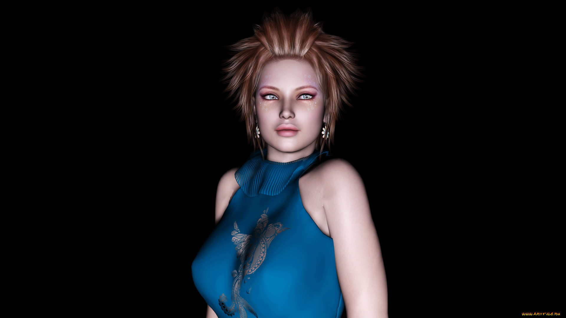 3д, графика, people, , люди, фон, платье, взгляд, девушка