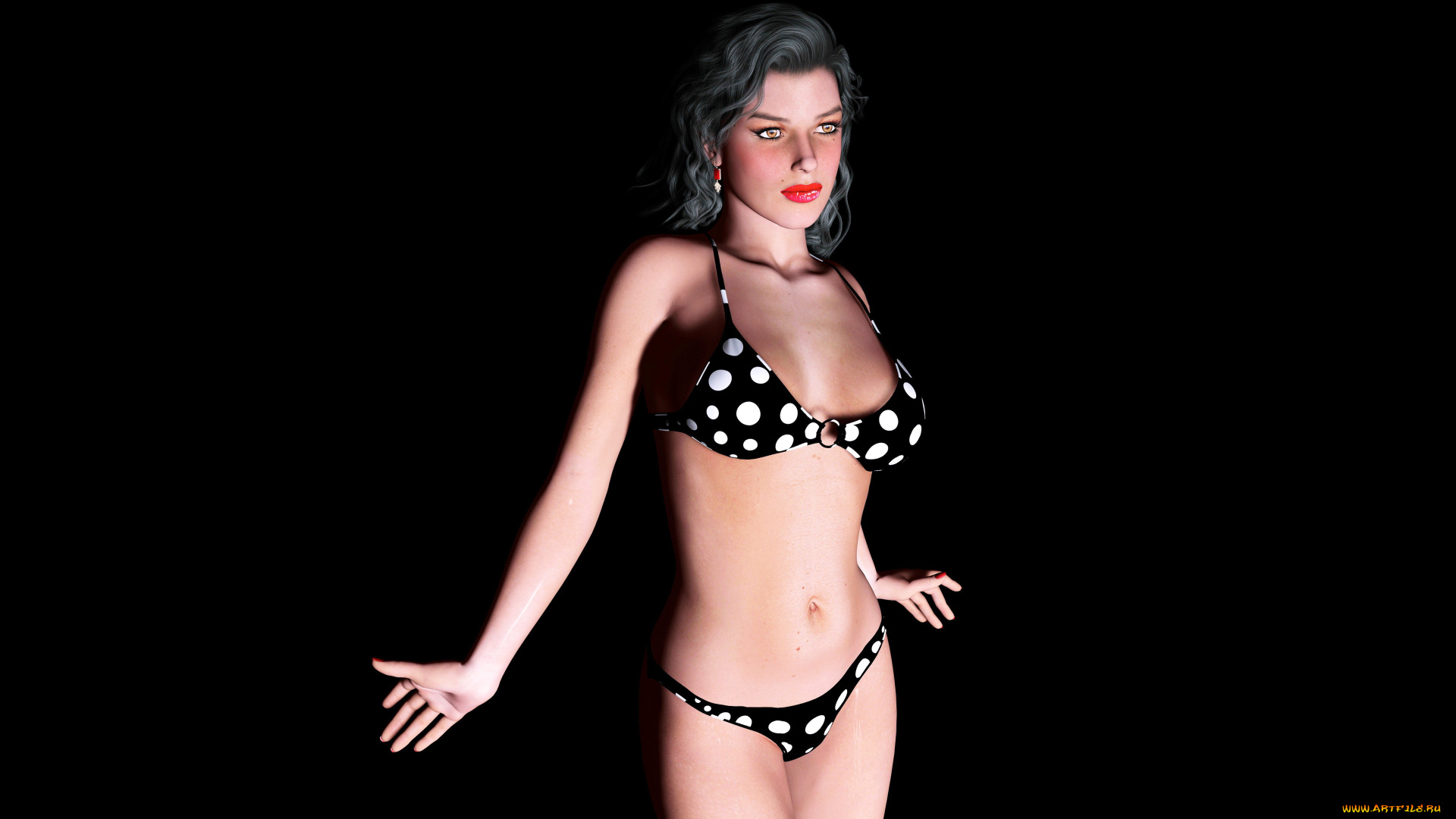 3д, графика, people, , люди, купальник, взгляд, девушка