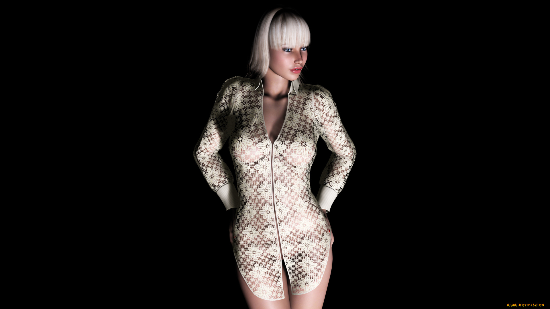 3д, графика, people, , люди, платье, фон, взгляд, девушка