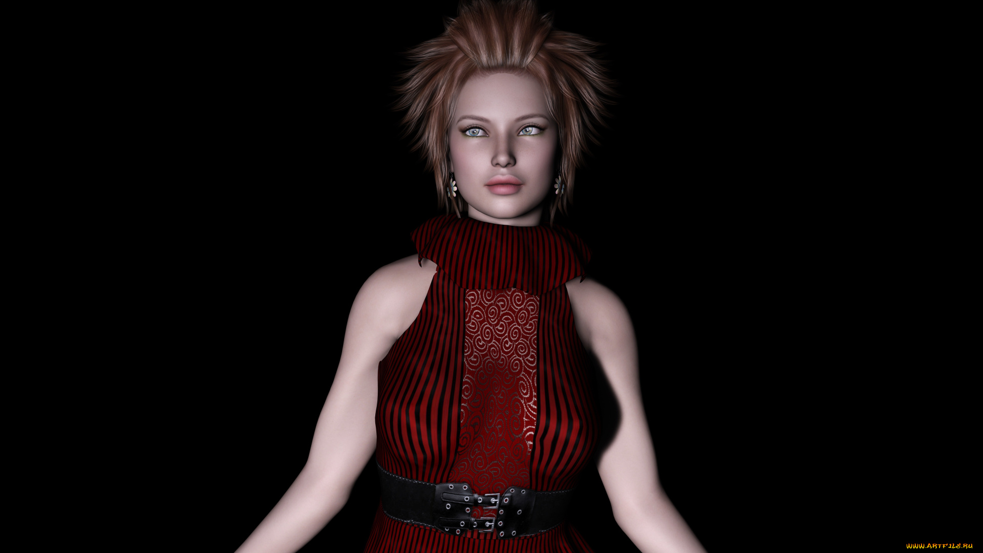 3д, графика, people, , люди, платье, взгляд, девушка