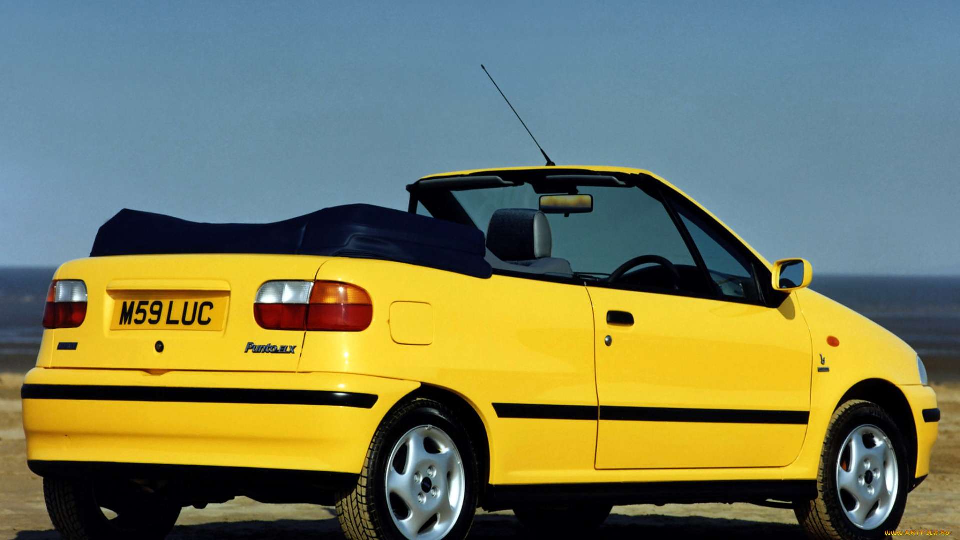 автомобили, fiat, cabrio, punto, yellow