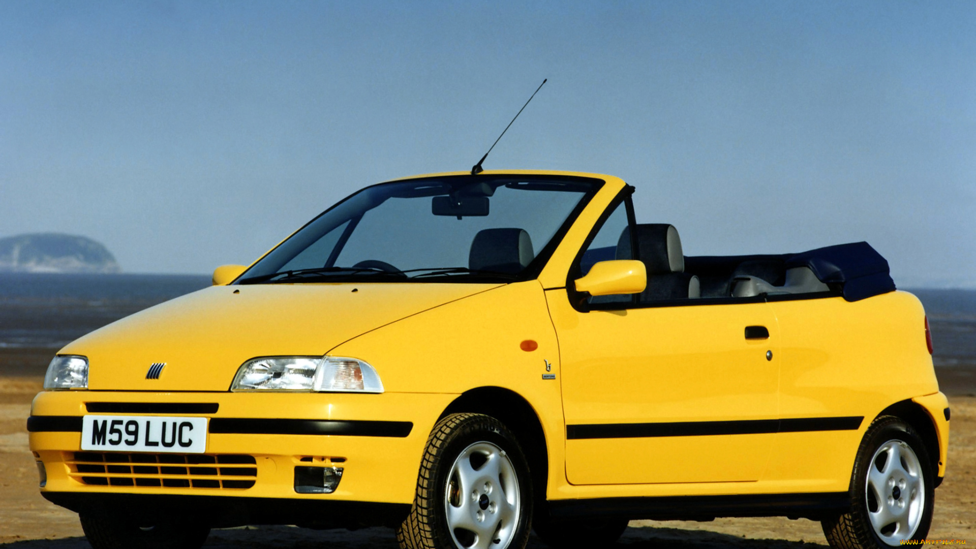 автомобили, fiat, cabrio, punto, yellow