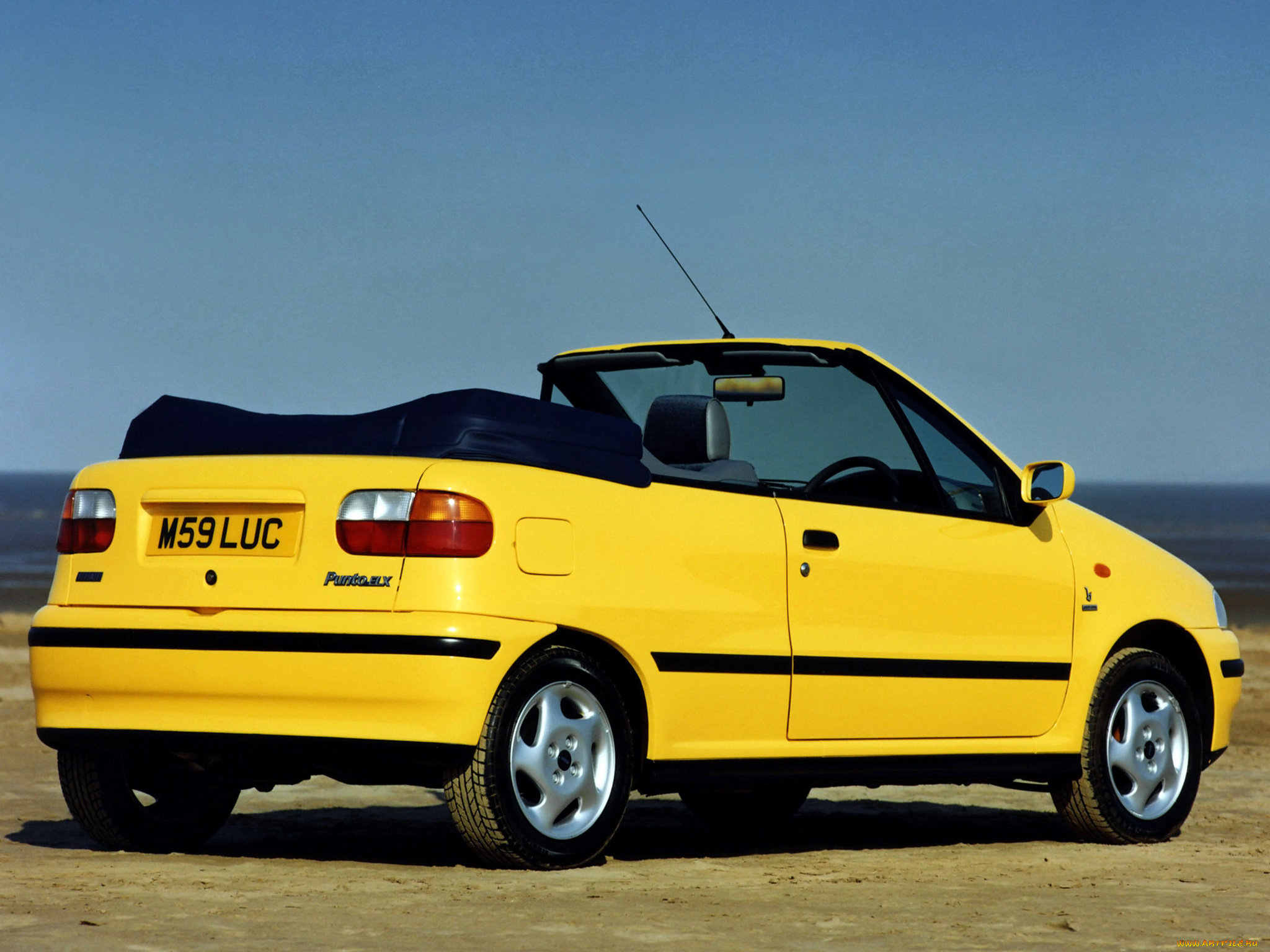 автомобили, fiat, cabrio, punto, yellow