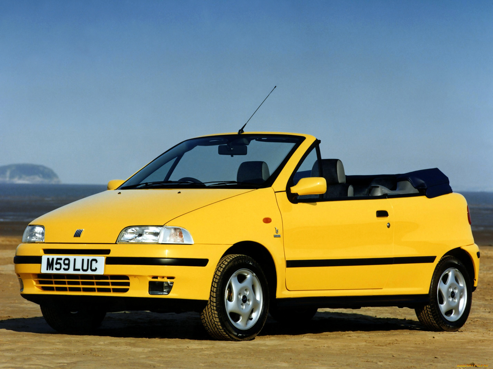 автомобили, fiat, cabrio, punto, yellow