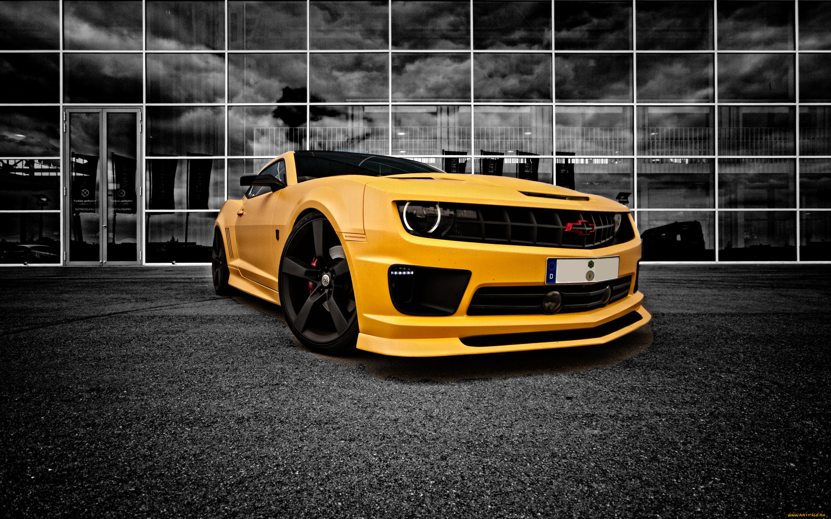 автомобили, camaro, bee, yellow