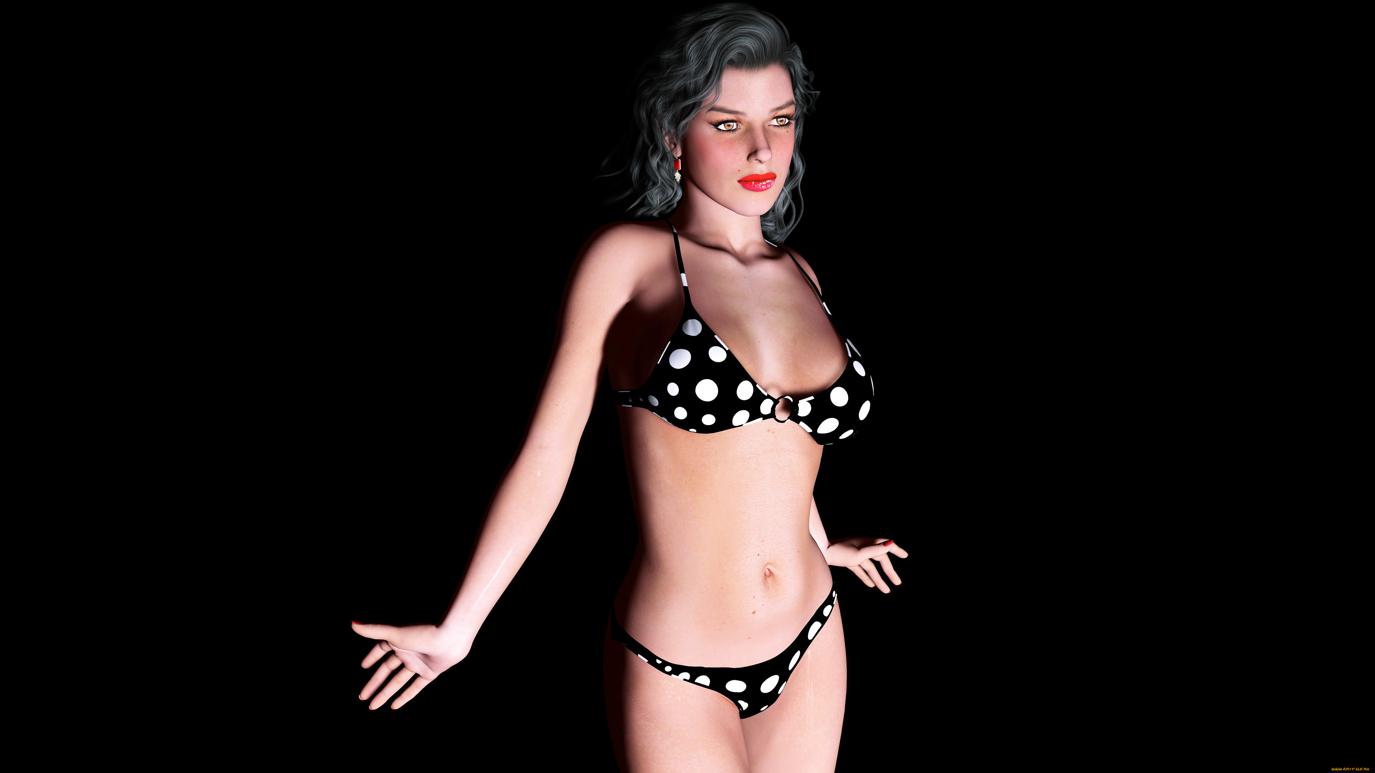 3д, графика, people, , люди, купальник, взгляд, девушка