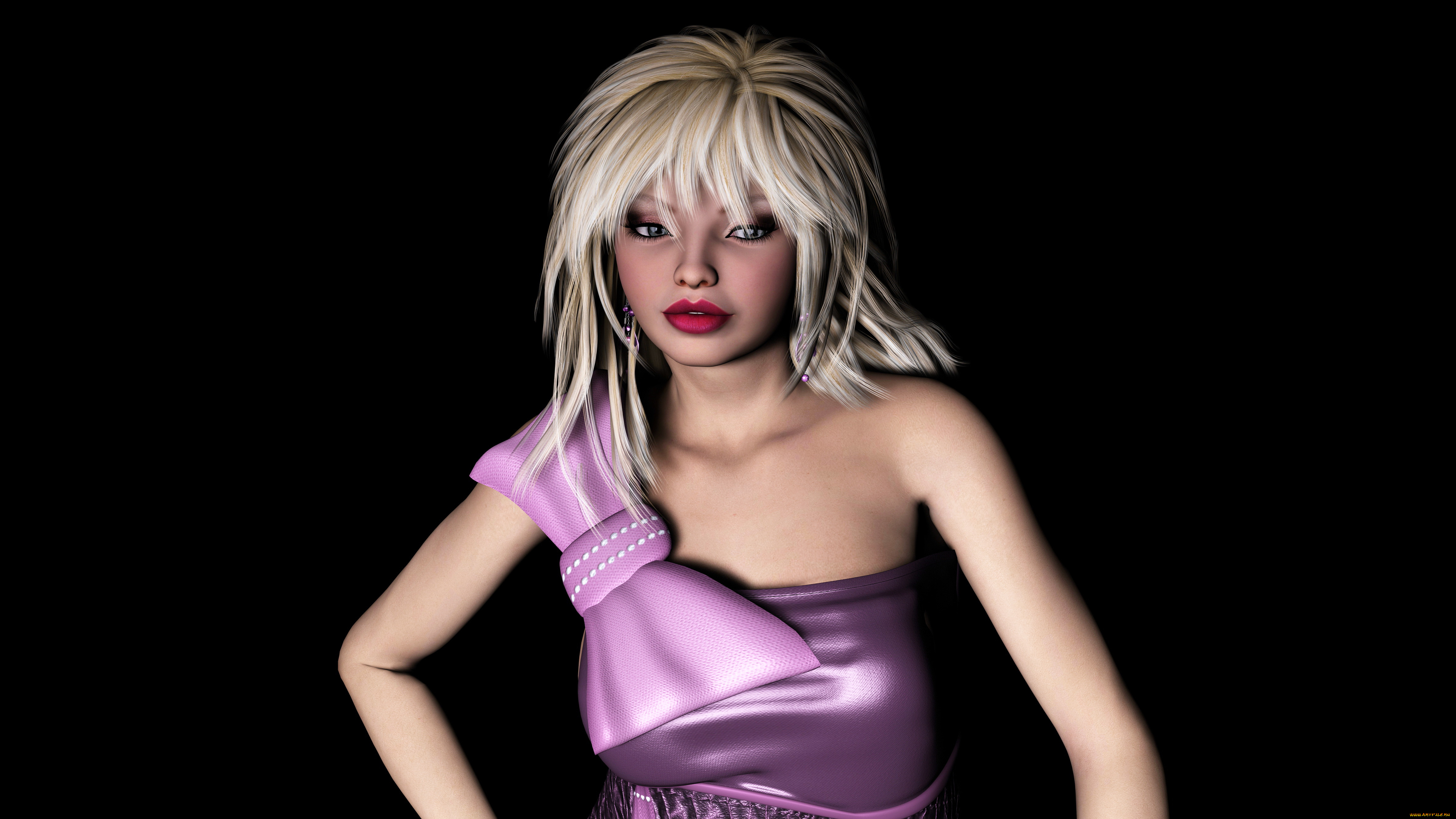 3д, графика, people, , люди, платье, взгляд, девушка