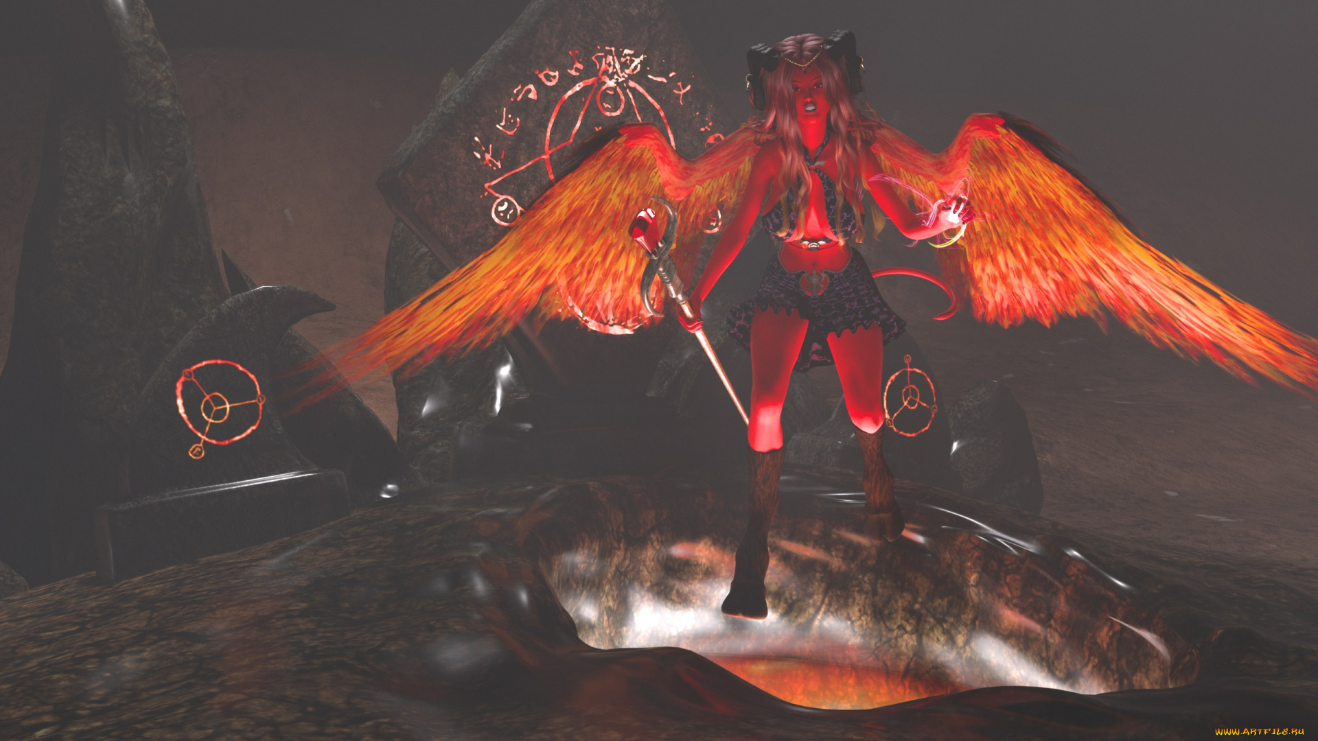 3д, графика, ангел, , angel, девушка, взгляд, фон, ангел, меч