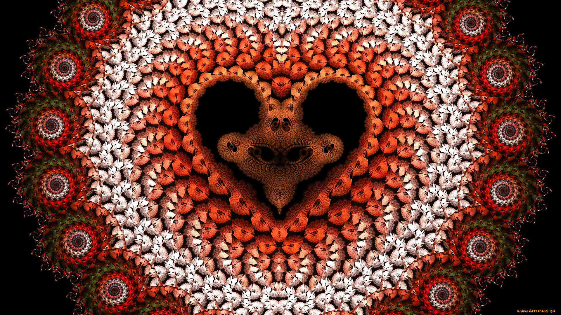 3д, графика, фракталы, , fractal, цвета, узор, фон