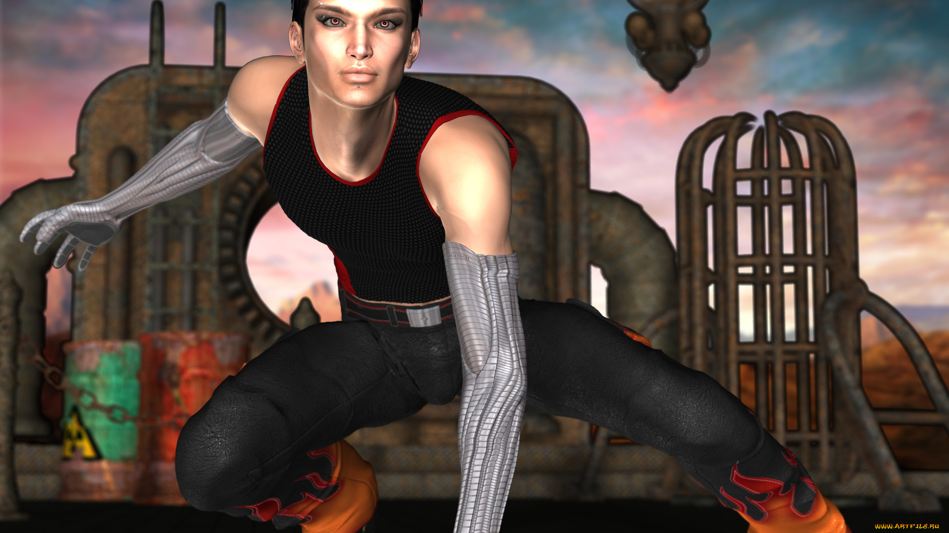 3д, графика, люди, , people, взгляд, мужчина, поза, фон