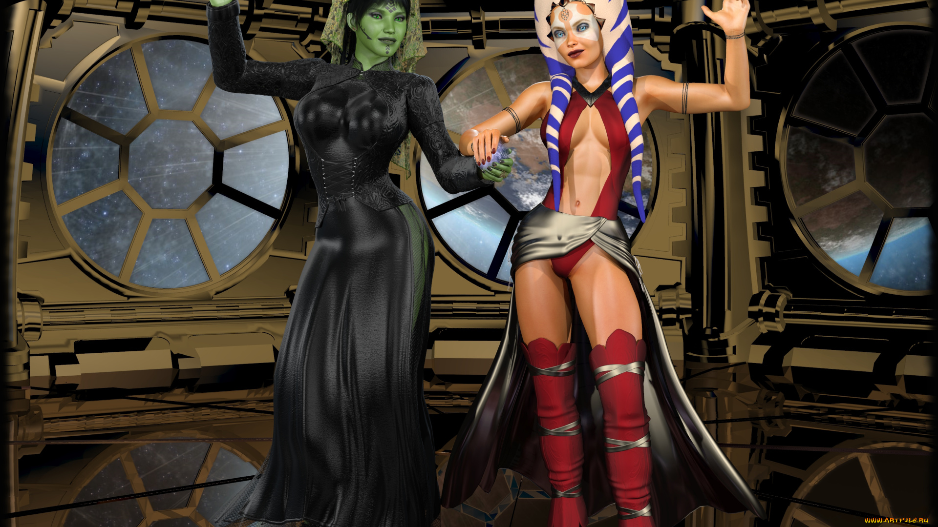 3д, графика, существа, , creatures, фон, взгляд, халки