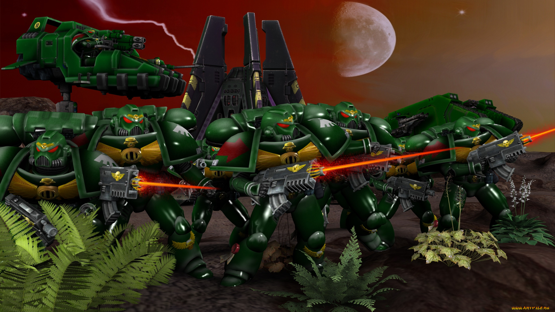 3д, графика, существа, , creatures, киборги, растение