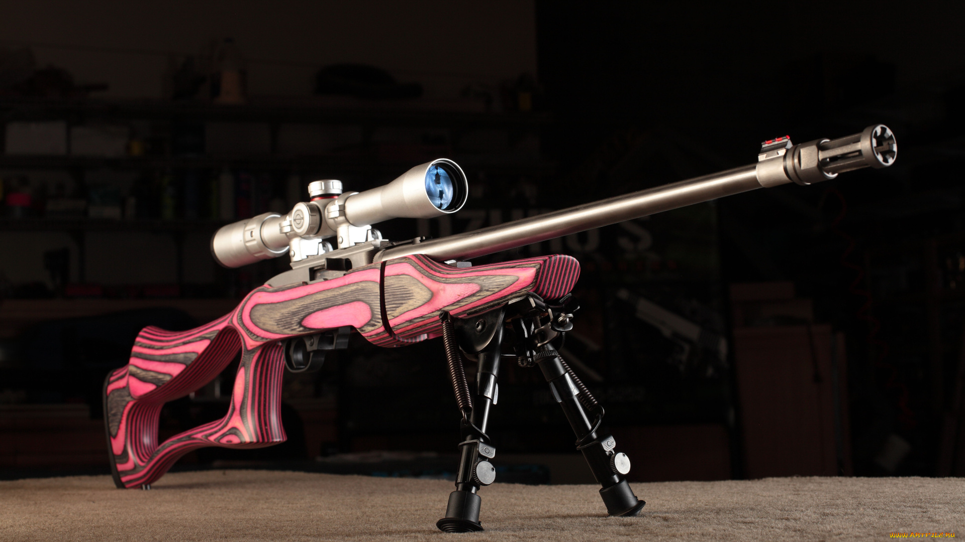 оружие, винтовки, с, прицеломприцелы, rifle