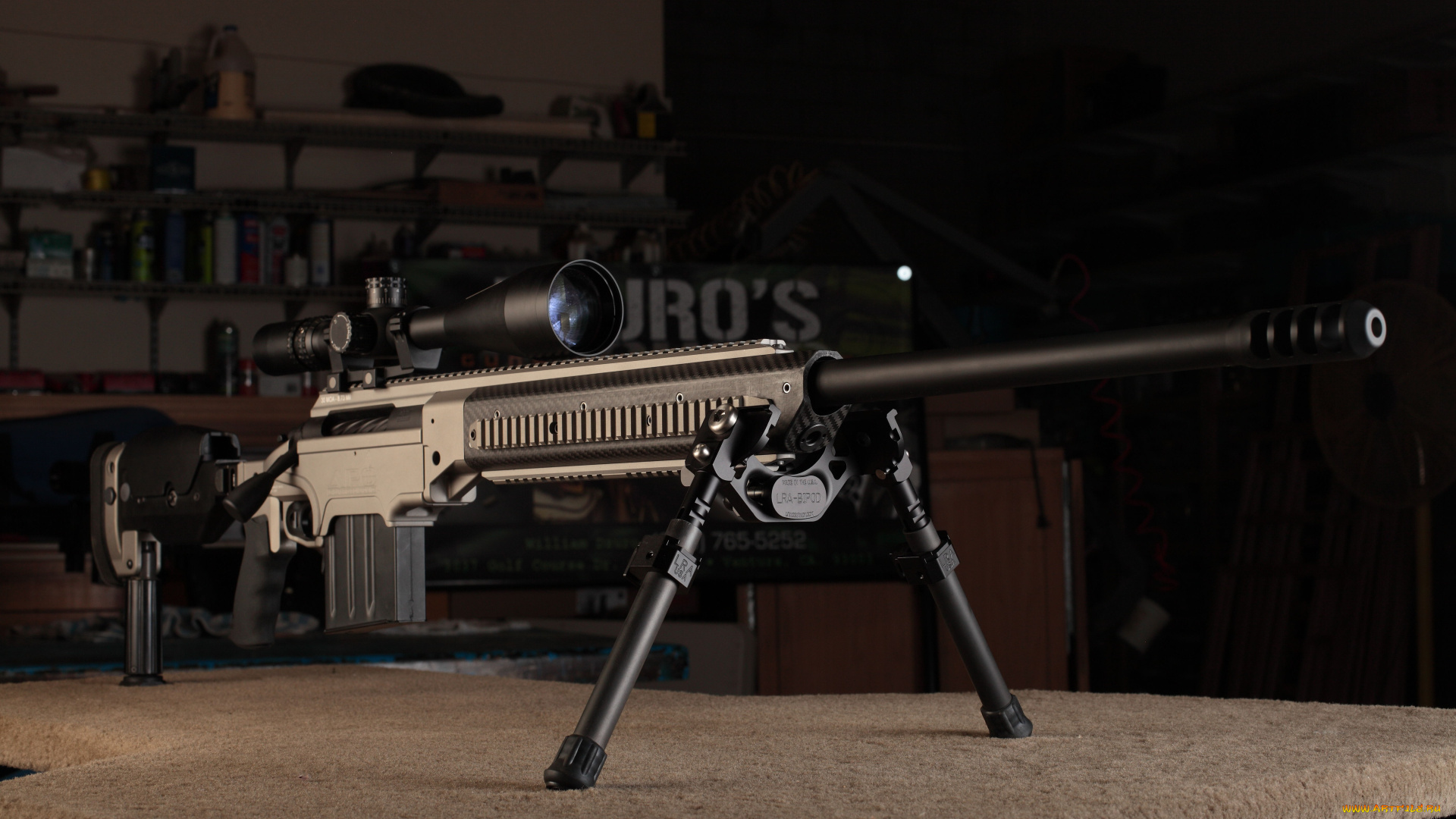 оружие, винтовки, с, прицеломприцелы, rifle