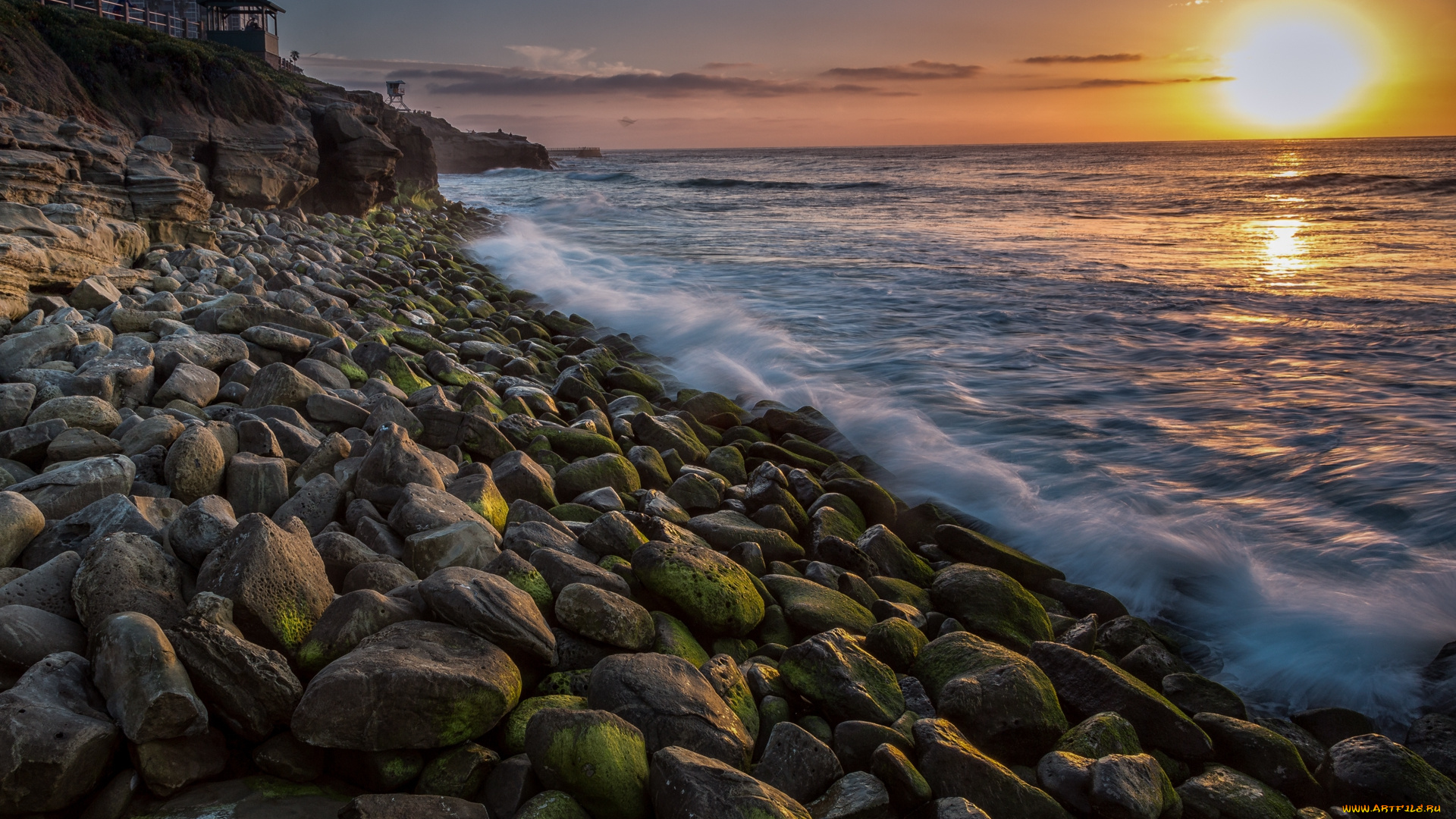 природа, восходы, закаты, океан, рассвет