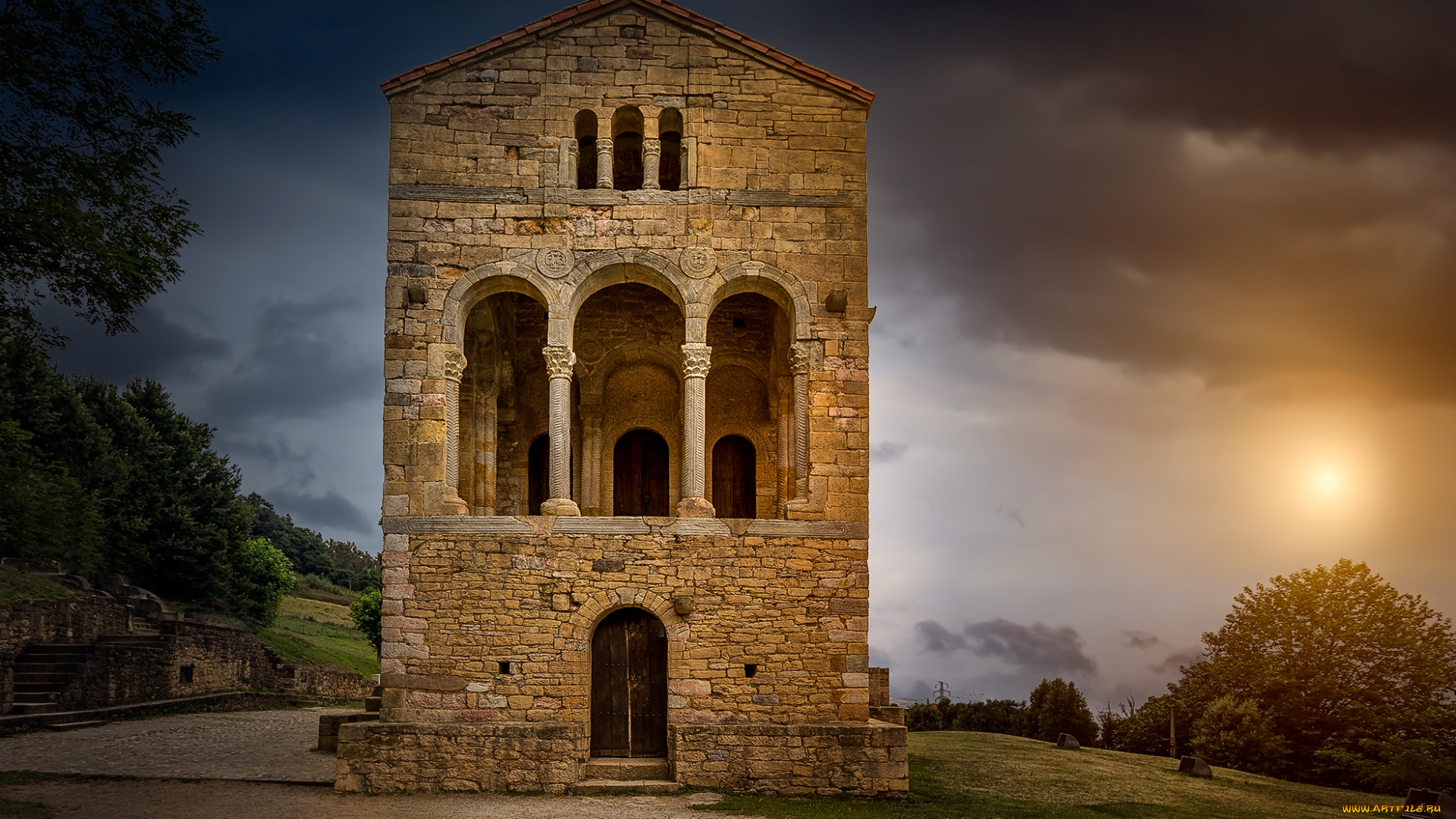 santa, mari&, 769, a, del, naranco, ii, города, -, католические, соборы, , костелы, , аббатства, церковь