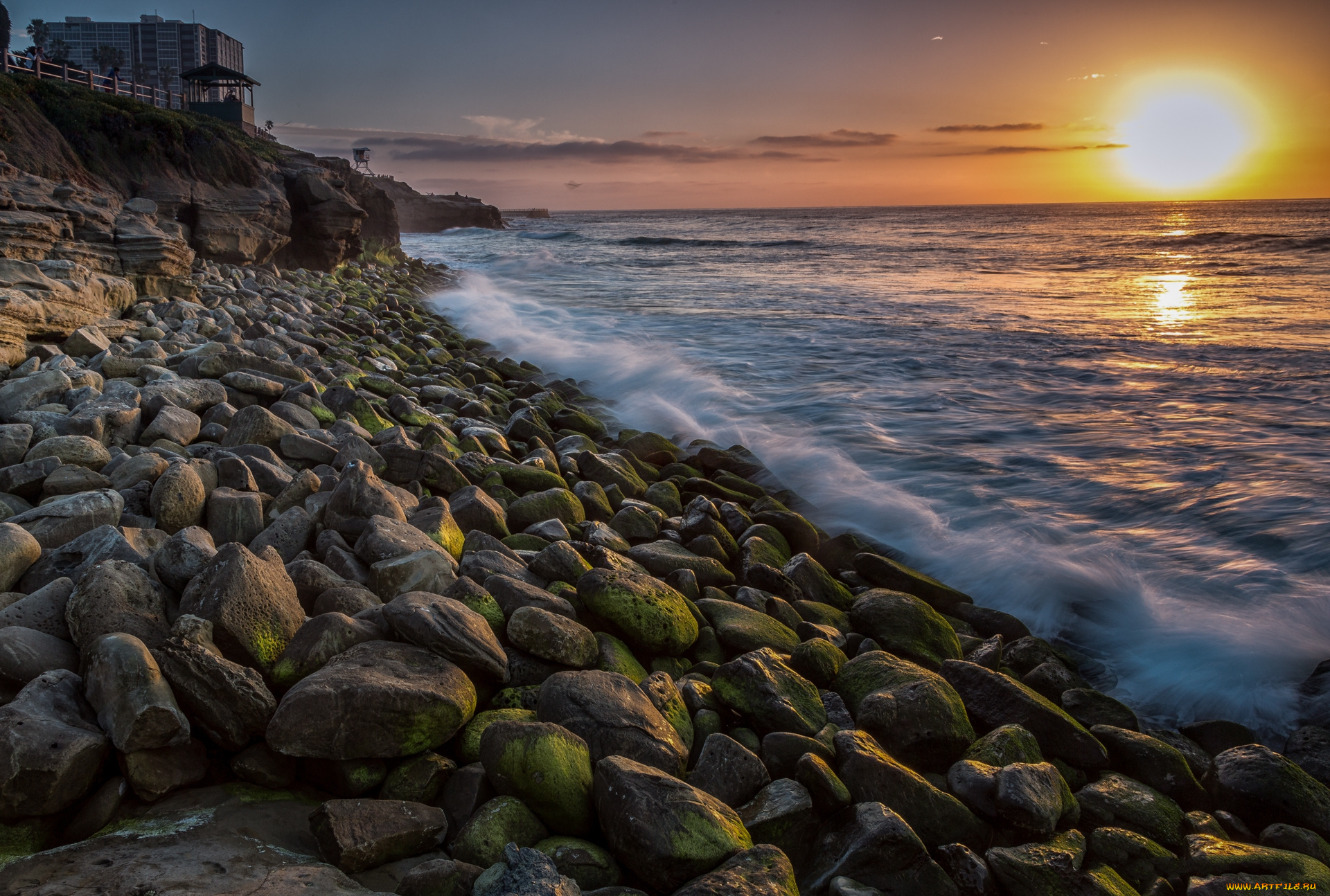 природа, восходы, закаты, океан, рассвет