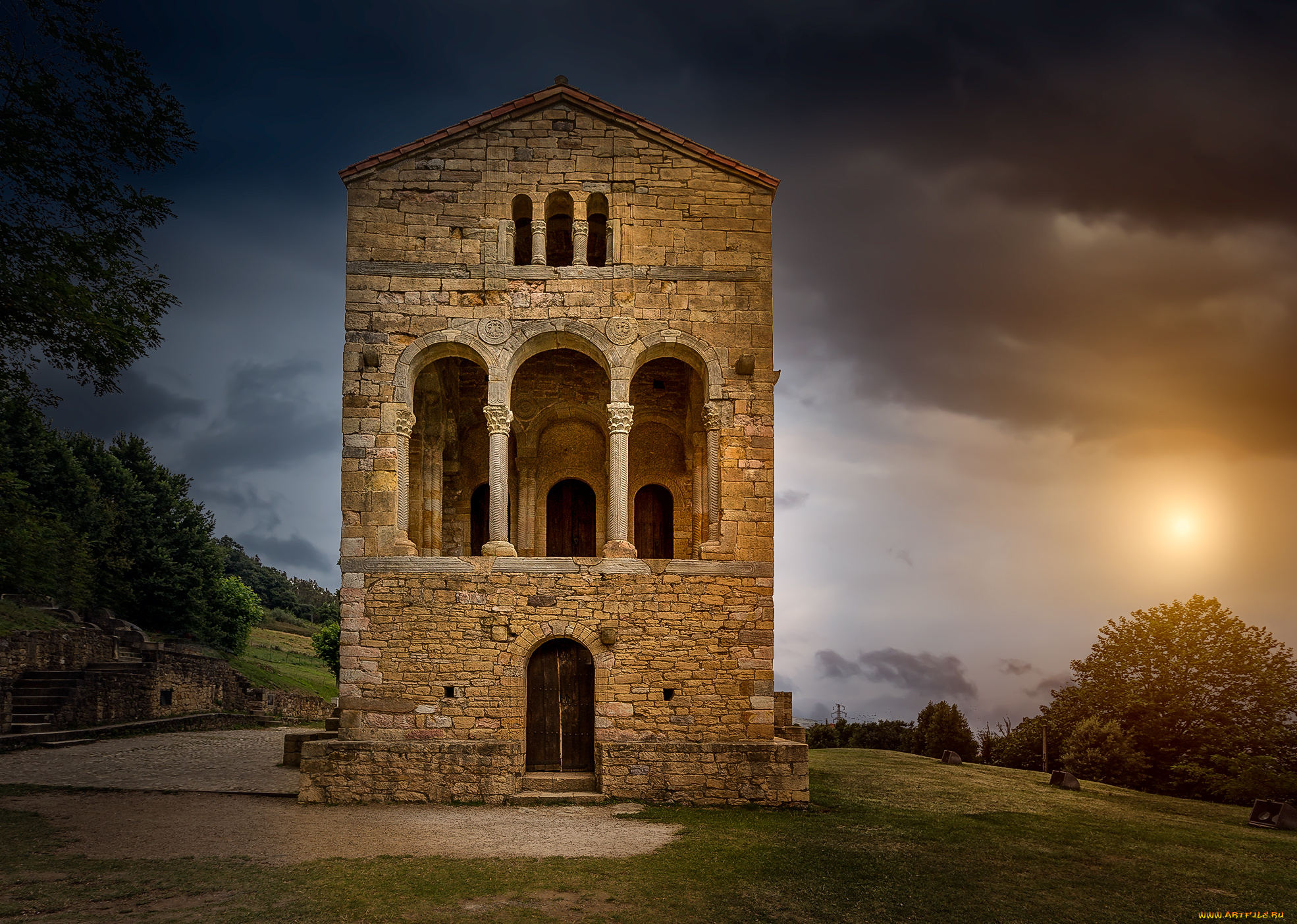 santa, mari&, 769, a, del, naranco, ii, города, -, католические, соборы, , костелы, , аббатства, церковь