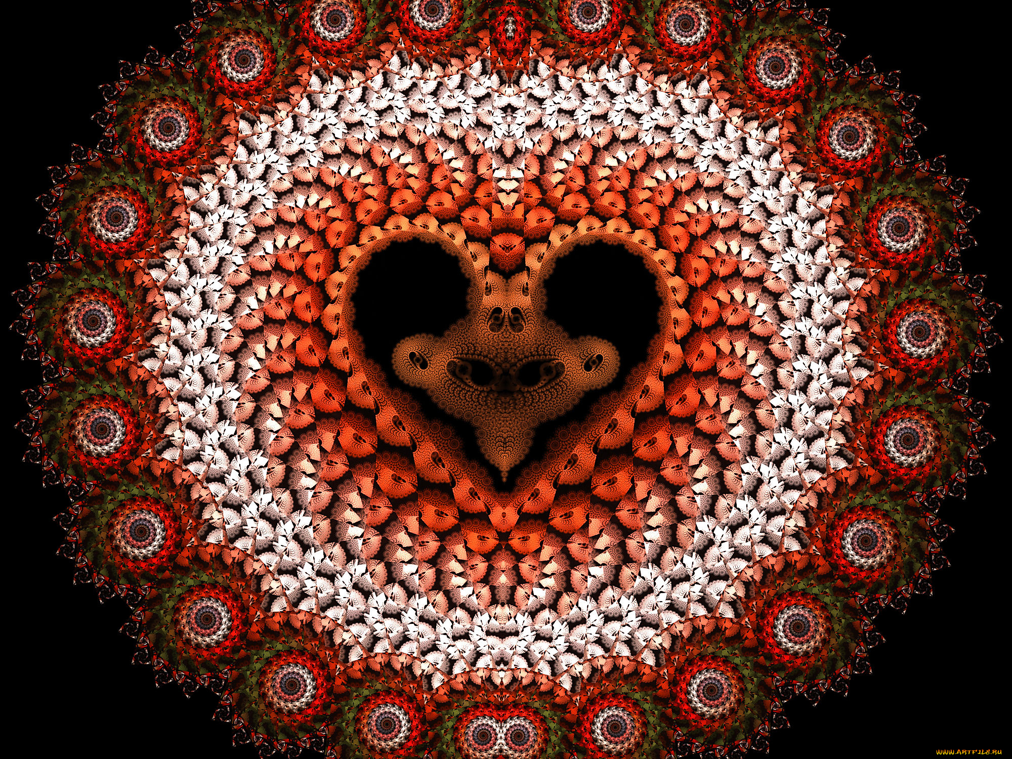 3д, графика, фракталы, , fractal, цвета, узор, фон