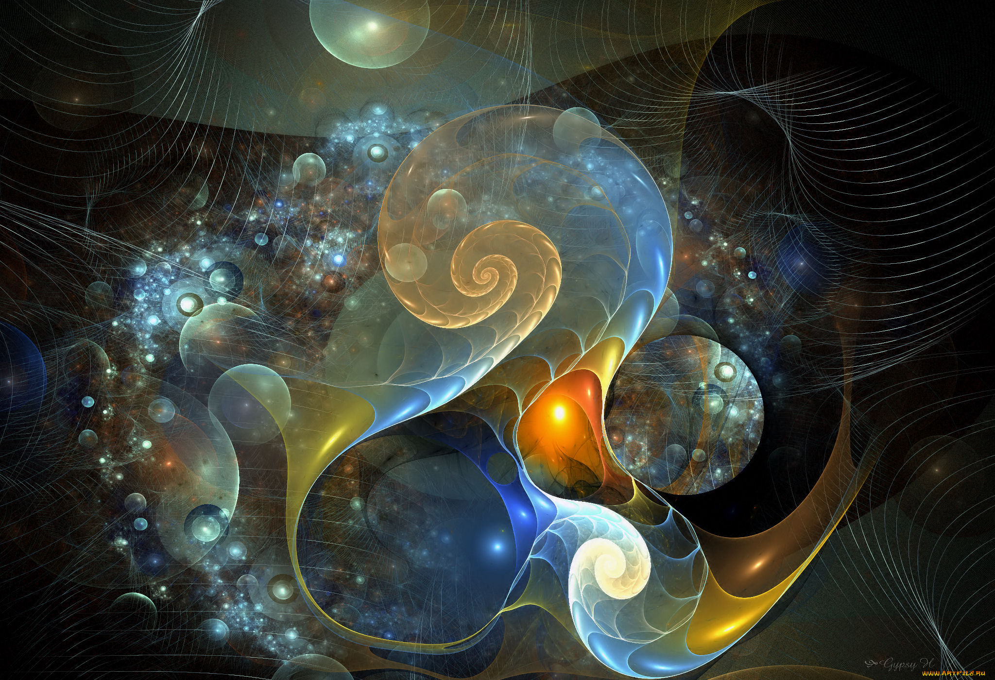 3д, графика, фракталы, , fractal, узор, фон, цвета