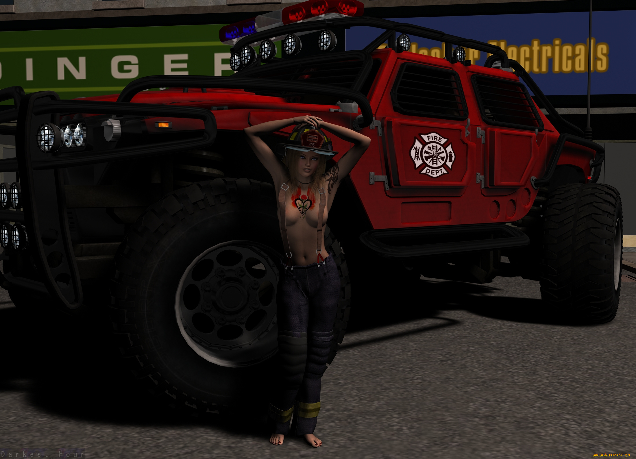 автомобили, 3d, car&girl, взгляд, фон, автомобиль, девушка