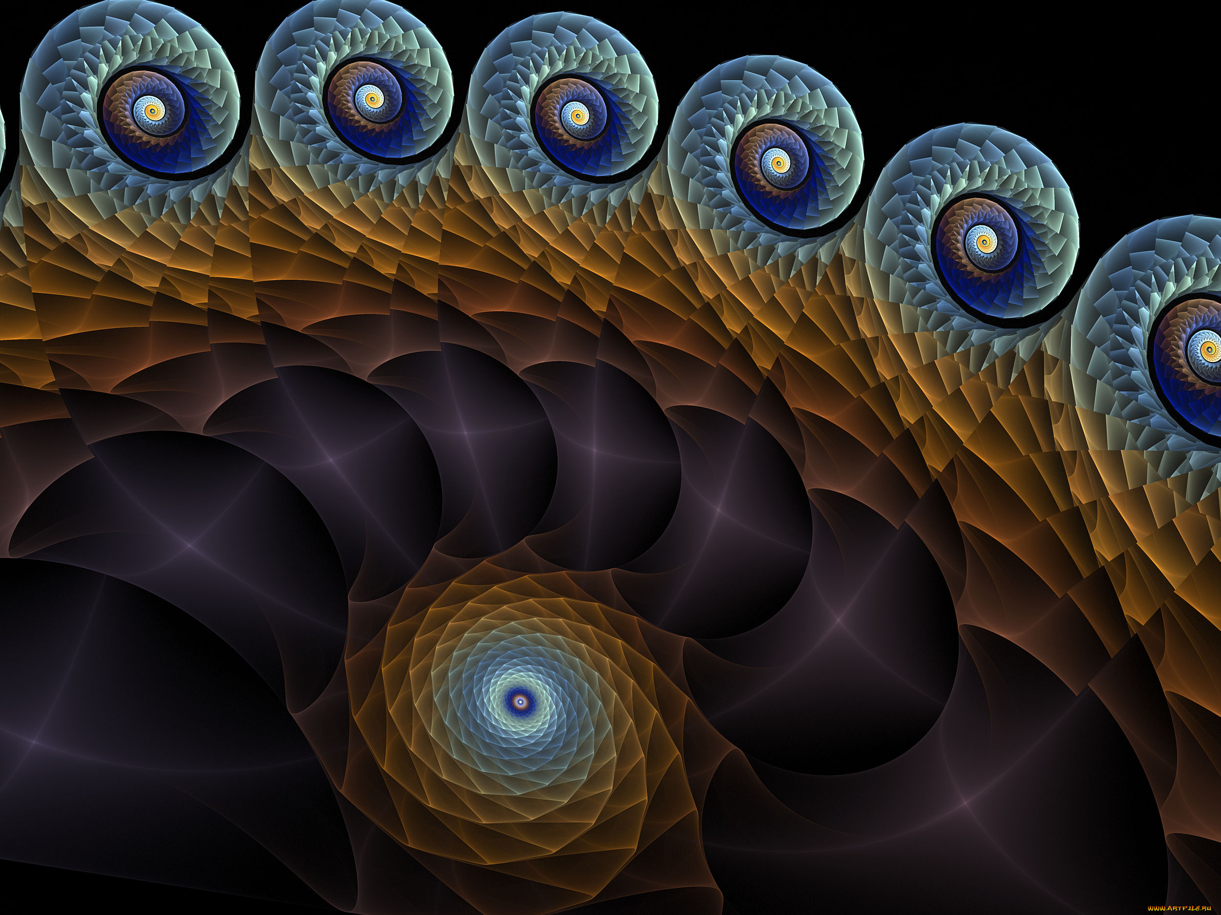 3д, графика, фракталы, , fractal, цвета, узор, фон