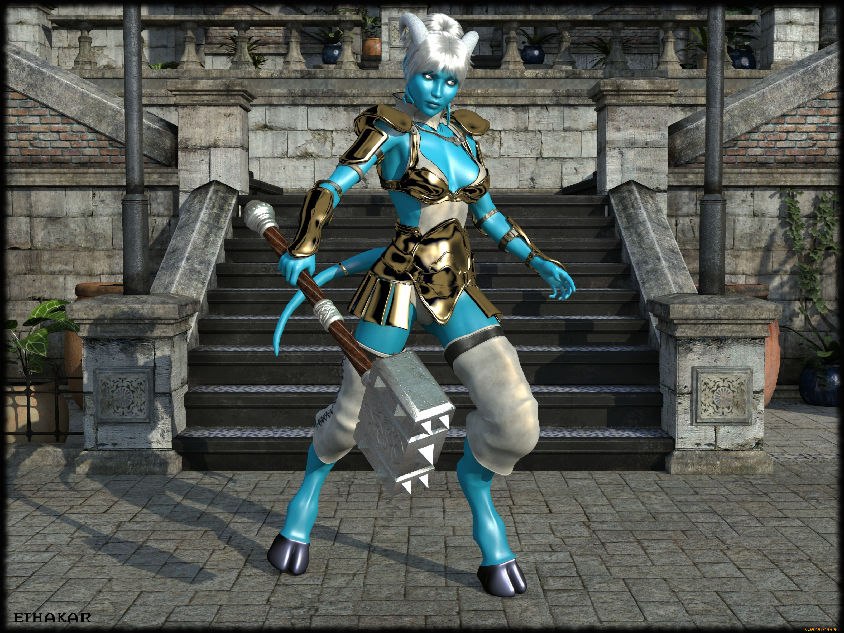 3д, графика, существа, , creatures, халк, оружие, фон, взгляд