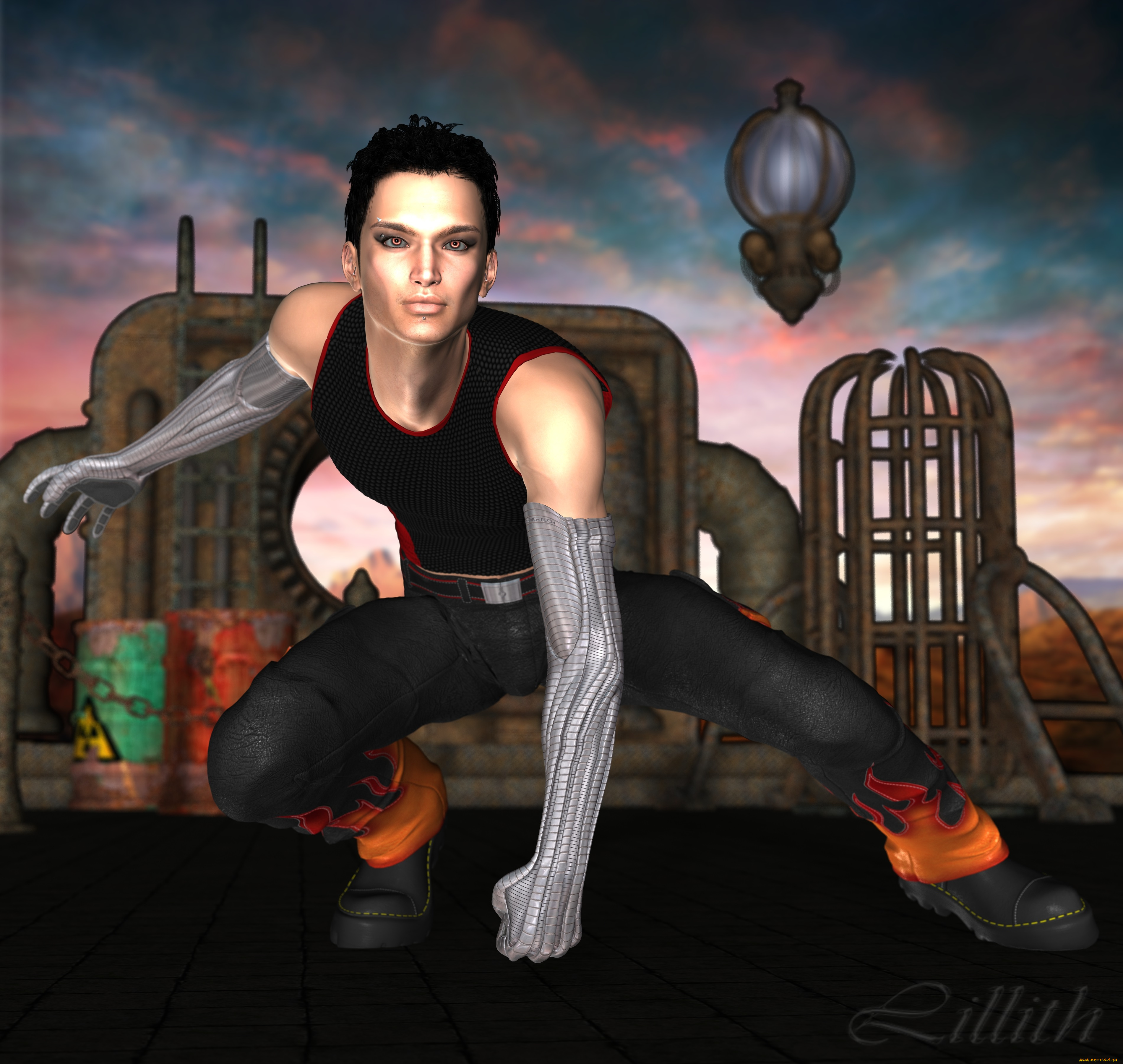 3д, графика, люди, , people, взгляд, мужчина, поза, фон