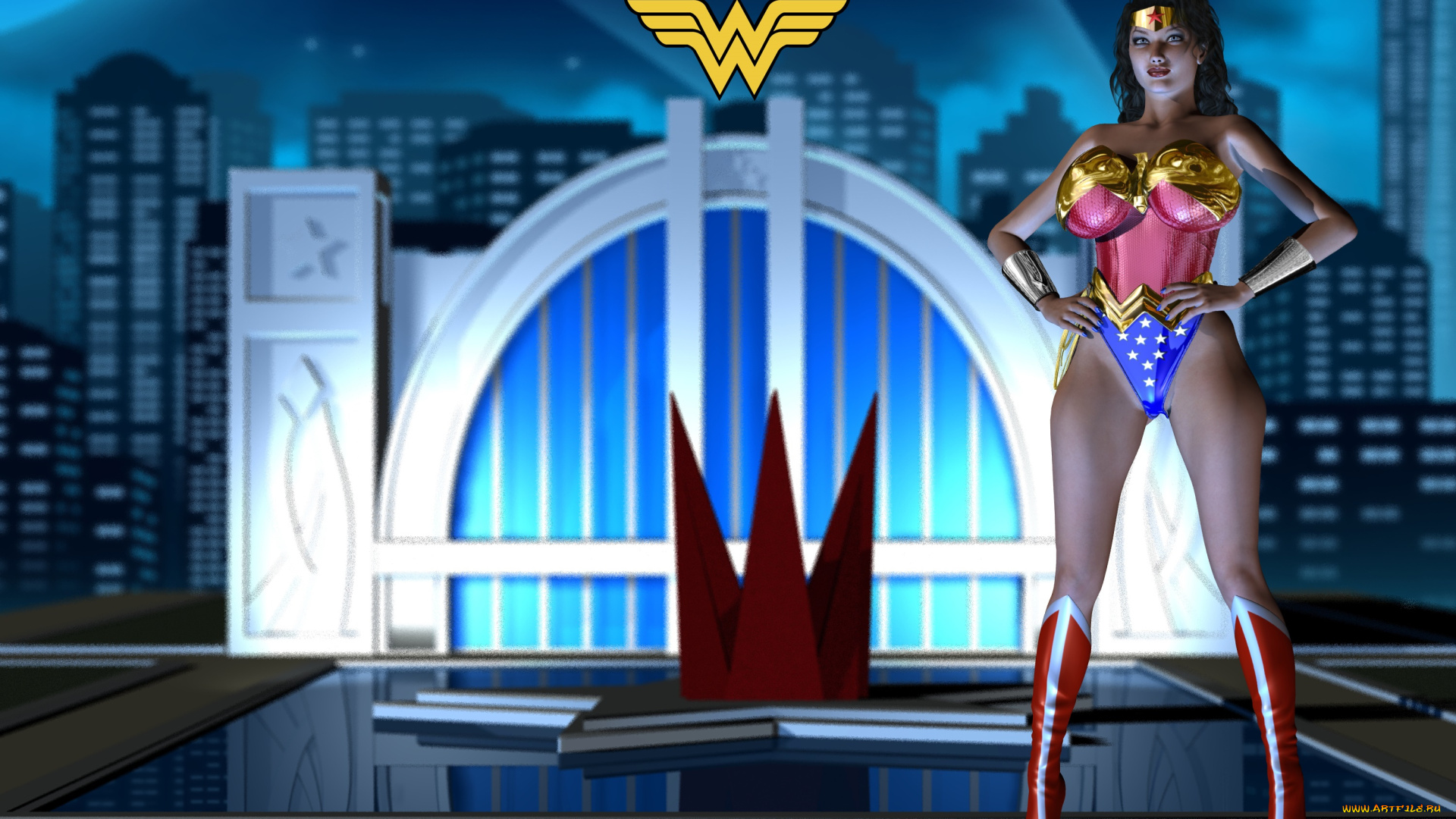 3д, графика, фантазия, , fantasy, девушка, взгляд, фон, супермен