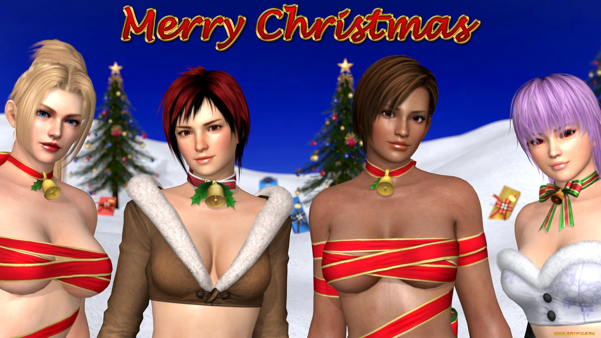 3д, графика, праздники, , holidays, фон, взгляд, девушки