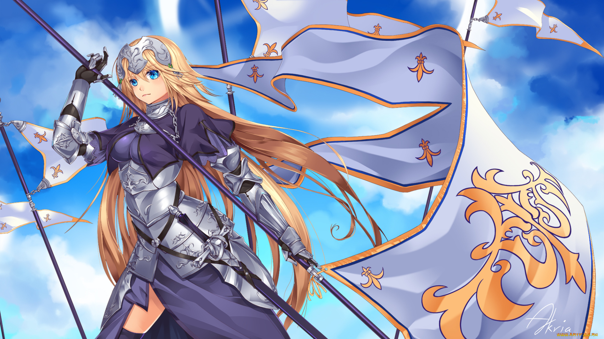 аниме, fate, stay, night, взгляд, девушка, -grand, order, -, apocrypha, фон