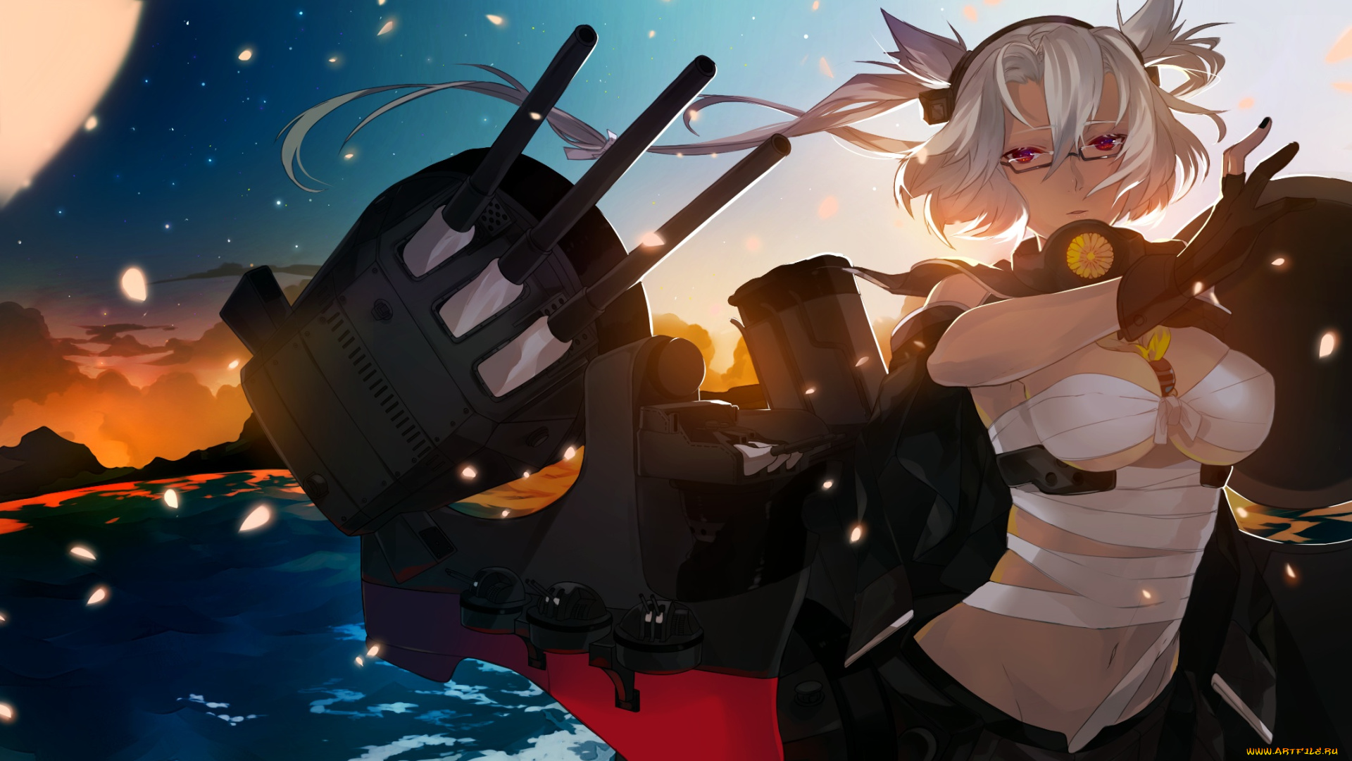 аниме, kantai, collection, оружие, девушка, арт, eules, kancolle, kantai, collection, musashi