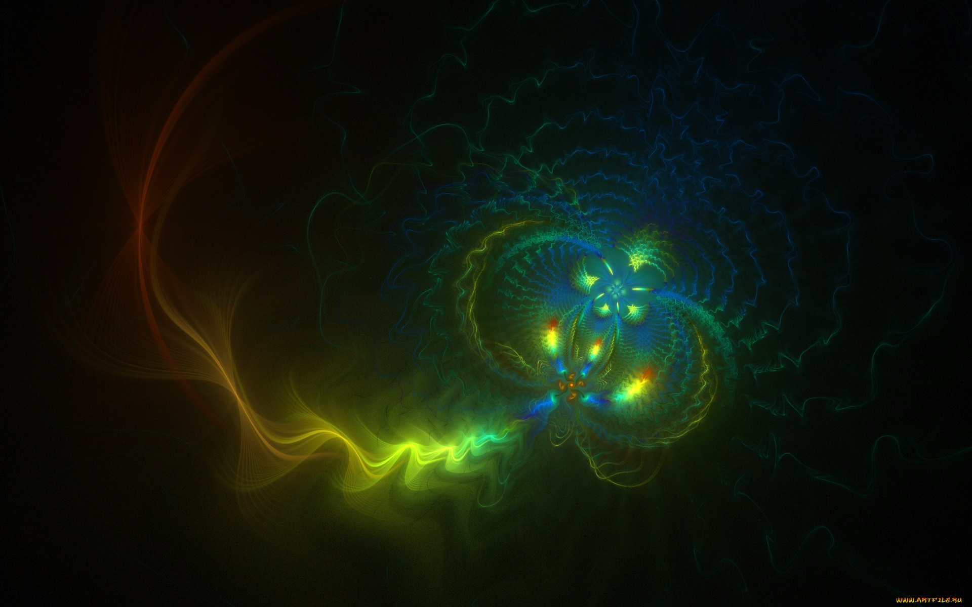 3д, графика, фракталы, , fractal, фон, узор, цвета