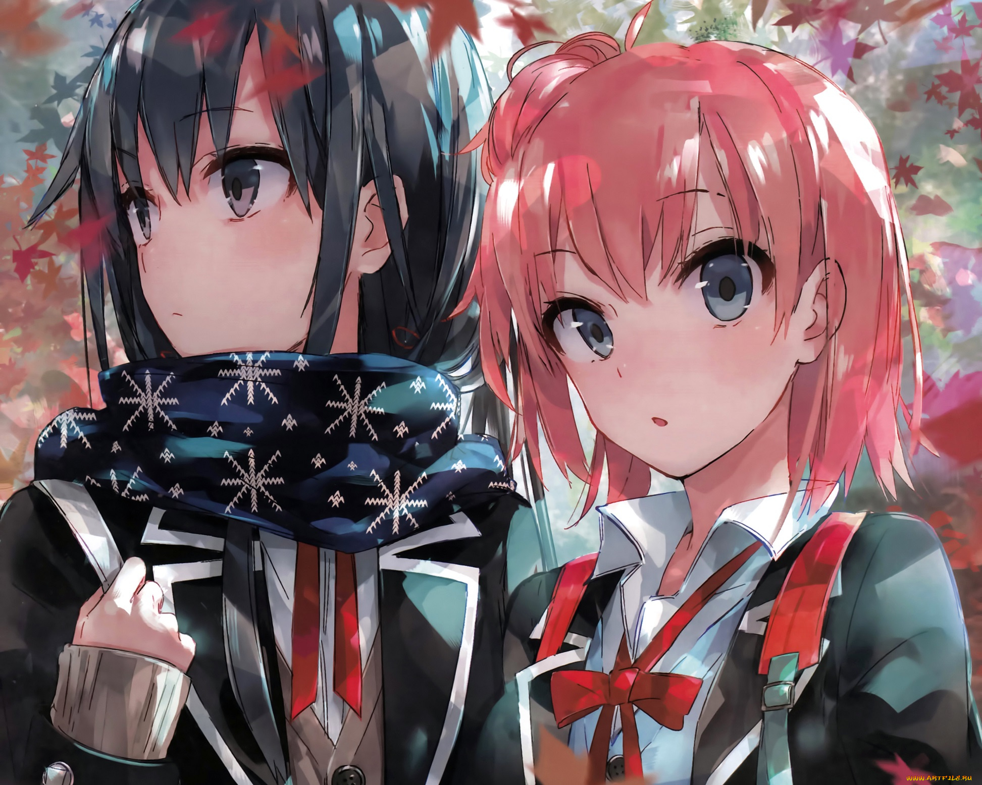 аниме, oregairu, ponkan, eight, yukinoshita, yukino, yuigahama, yui