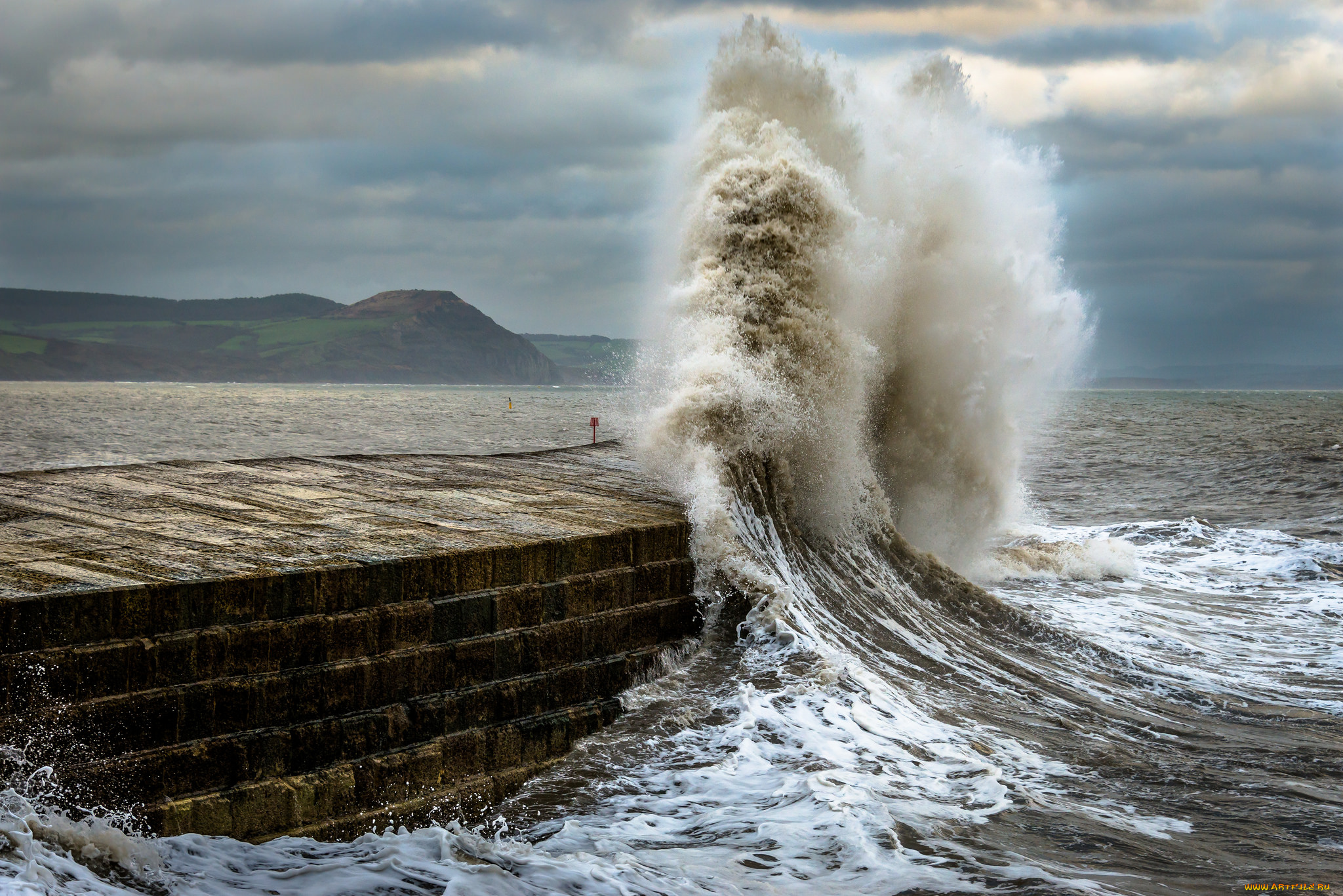 природа, стихия, прибой