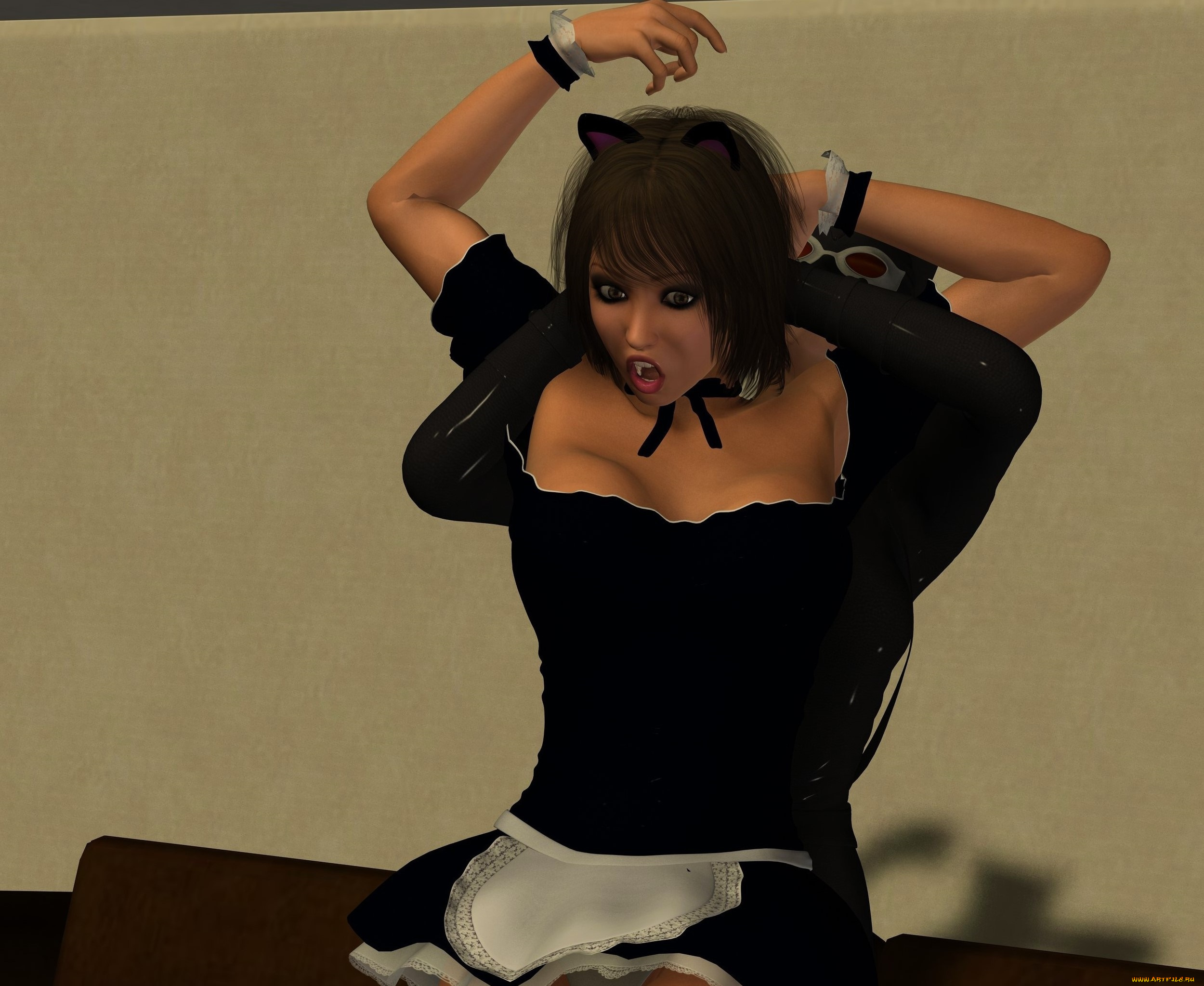 3д, графика, люди, , people, девушка, взгляд, фон