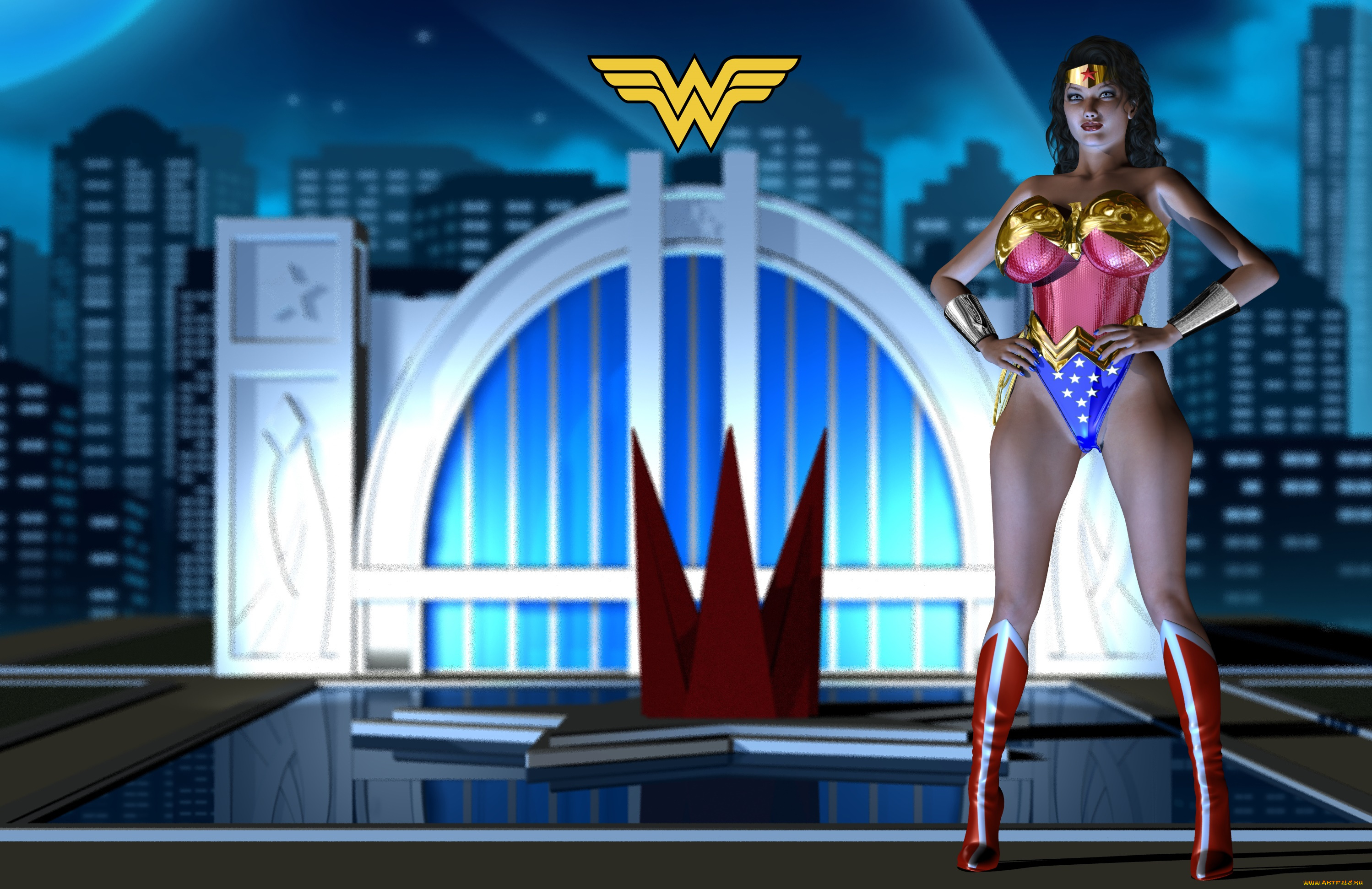 3д, графика, фантазия, , fantasy, девушка, взгляд, фон, супермен