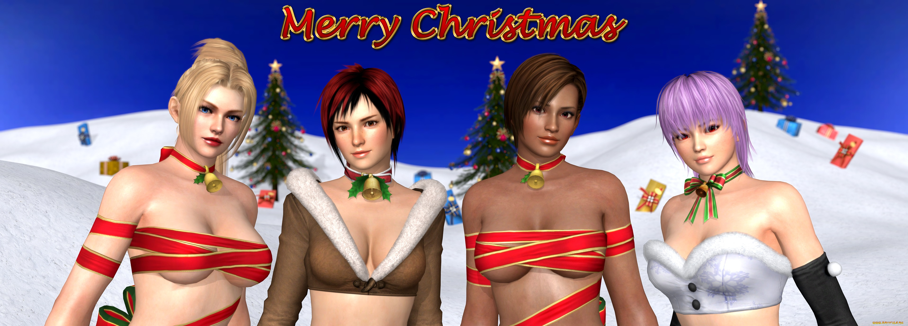 3д, графика, праздники, , holidays, фон, взгляд, девушки